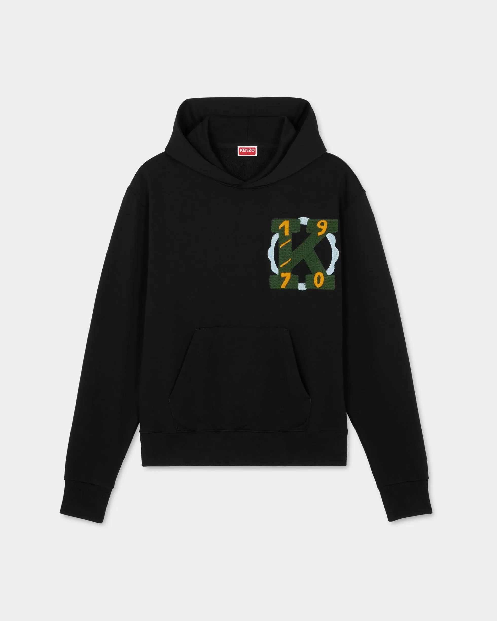 Sweatshirts und Hoodies | Neue>KENZO Kapuzensweatshirt mit „ Drawn Varsity“-Stickerei Black