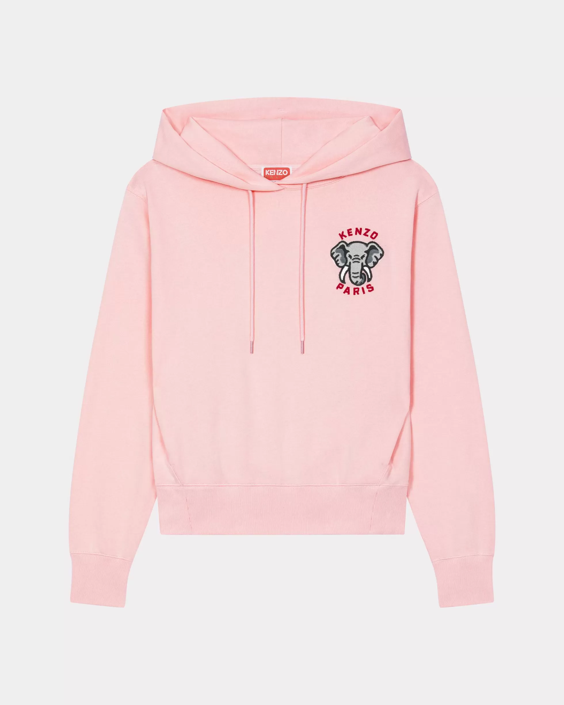 Sweatshirts und Hoodies>KENZO Kapuzensweatshirt mit „ Elephant Crest“-Stickerei Faded Pink