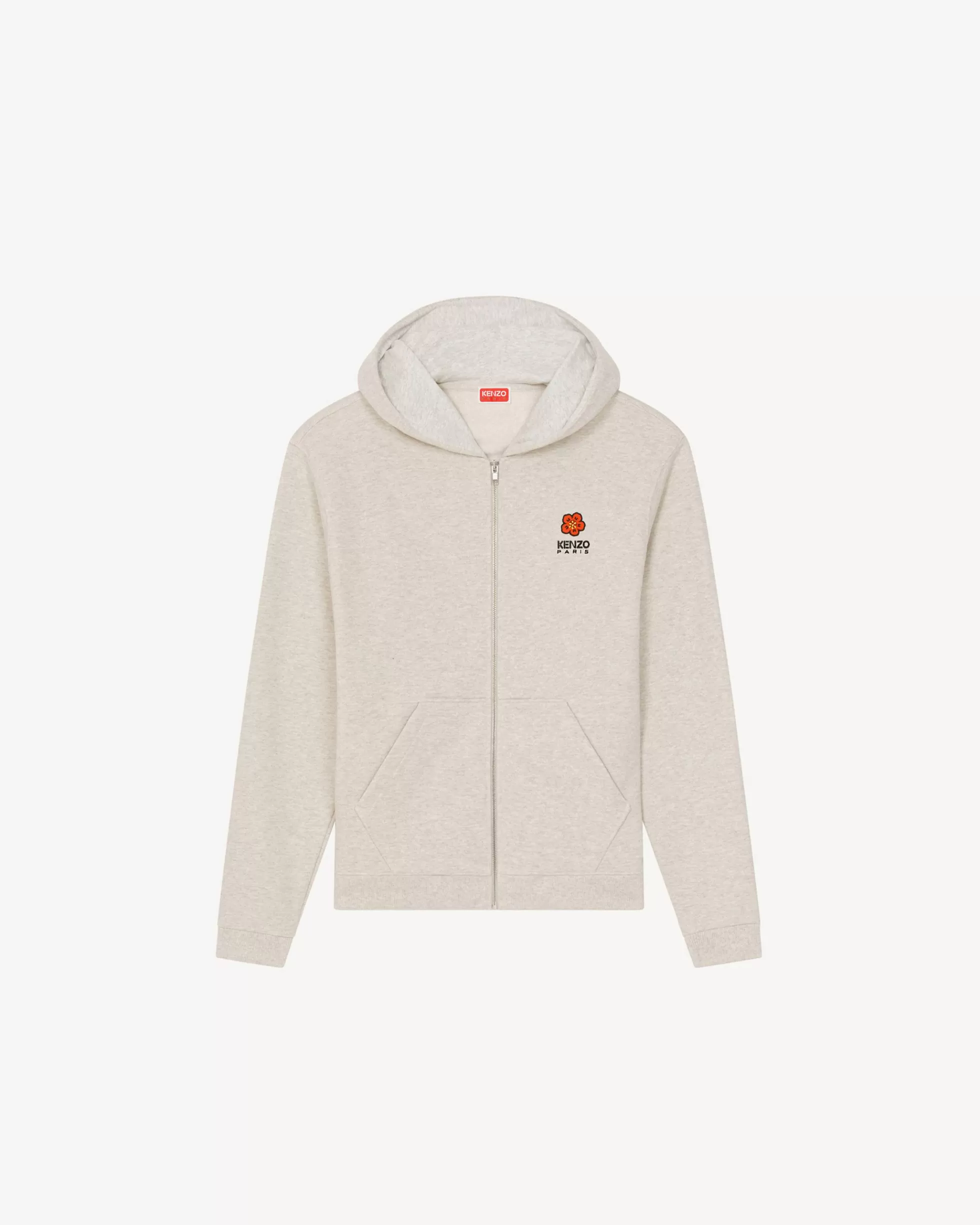 Sweatshirts und Hoodies | Boke Flower>KENZO Kapuzensweatshirt mit Reißverschluss „Boke Flower Crest“ Pale Grey