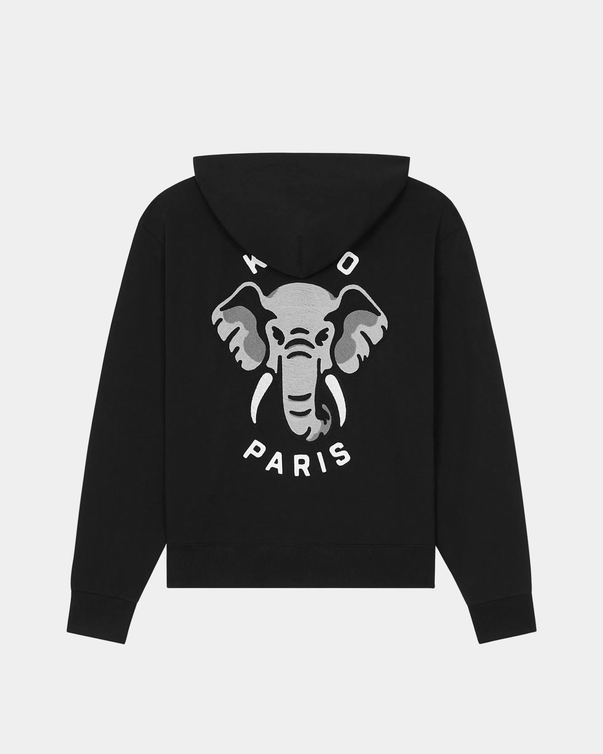 Sweatshirts und Hoodies>KENZO Kapuzensweatshirt mit Stickerei „ Elefant“ Black