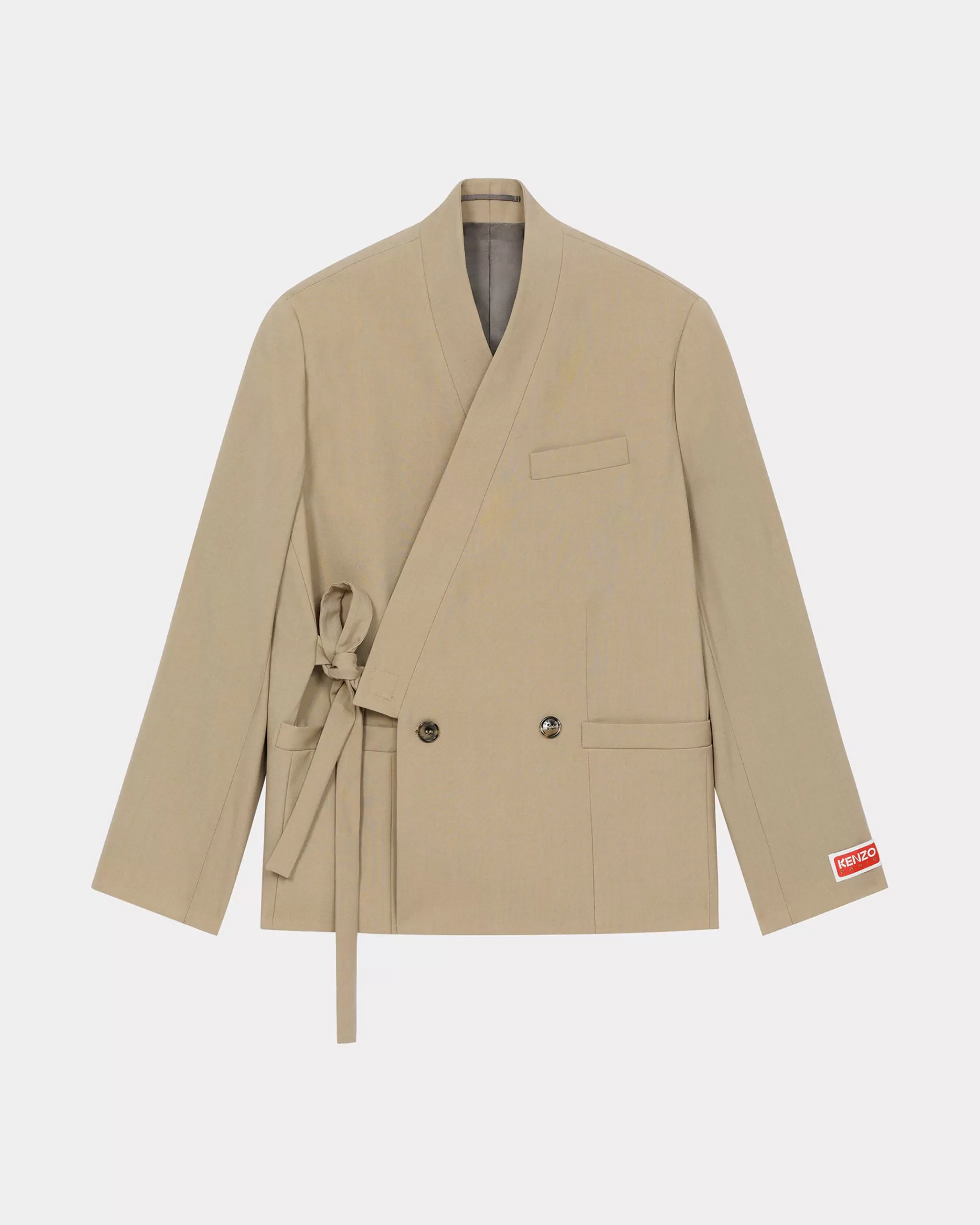 Tailoring | Jacken und Mäntel>KENZO Kimonoblazer Dark Beige