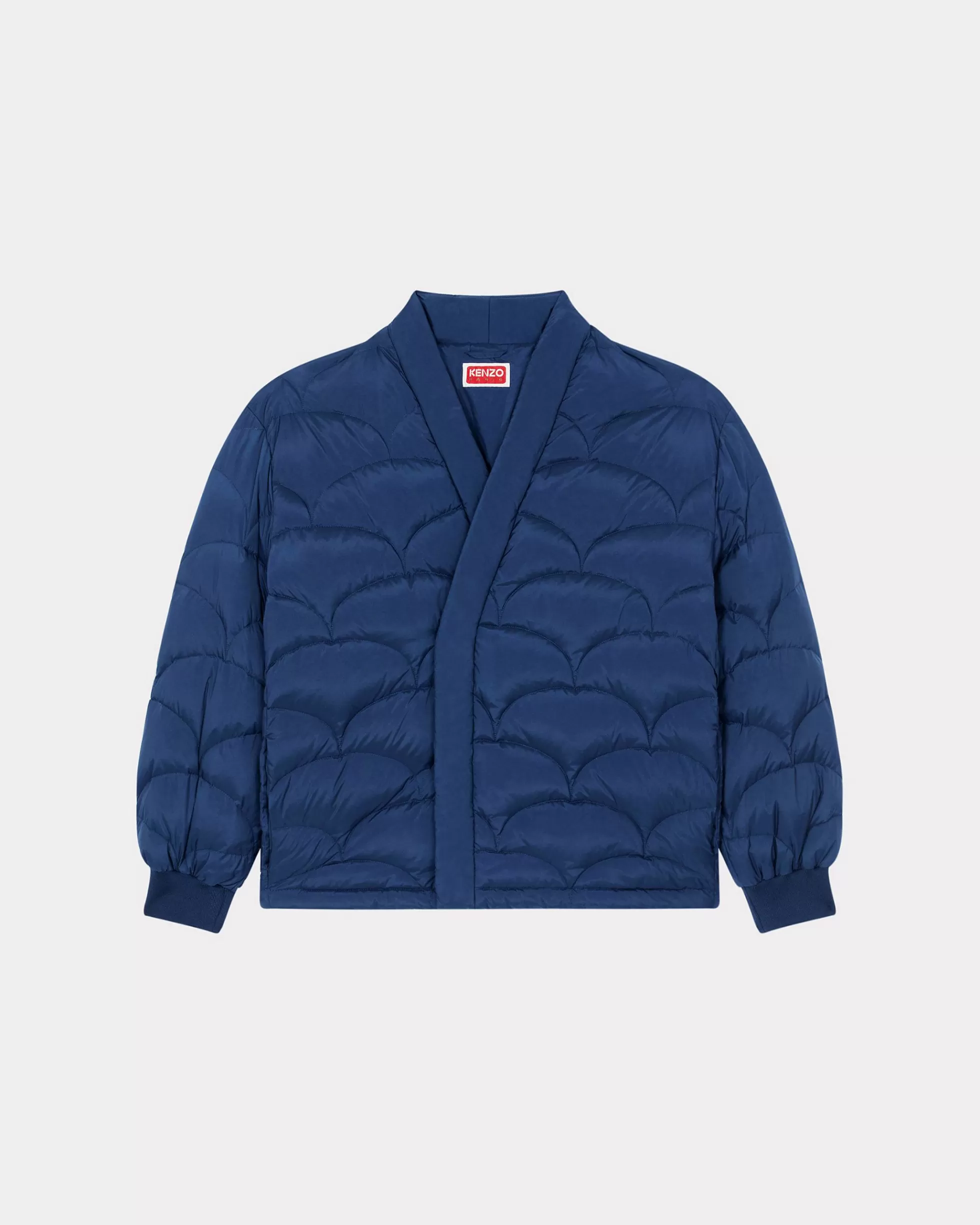 Jacken und Mäntel>KENZO Kimono-Daunenjacke „ Seigaiha“ Midnight Blue