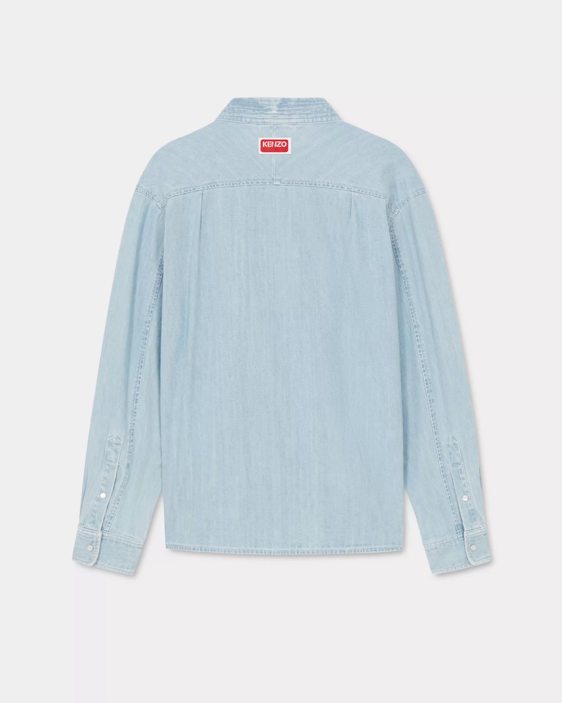 Denim | Jacken und Mäntel>KENZO Kimono-Jacke aus Denim Stone Bleached Blue Denim