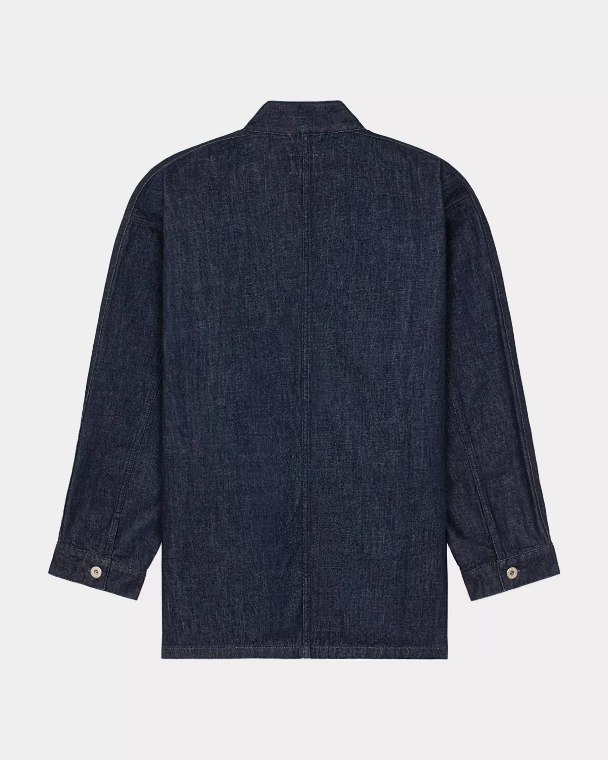 Jacken und Mäntel>KENZO Kimonojacke aus Denim mit „Boke Flower Crest“ Rinse Blue Denim