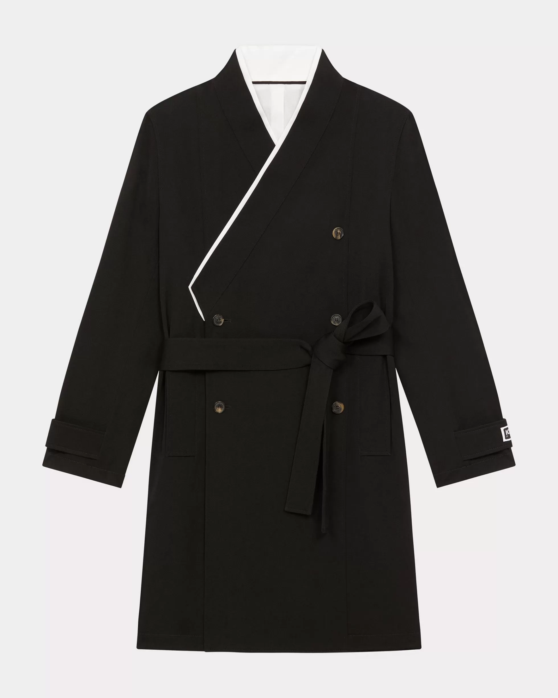 Tailoring | Jacken und Mäntel>KENZO Kimono-Mantel Black