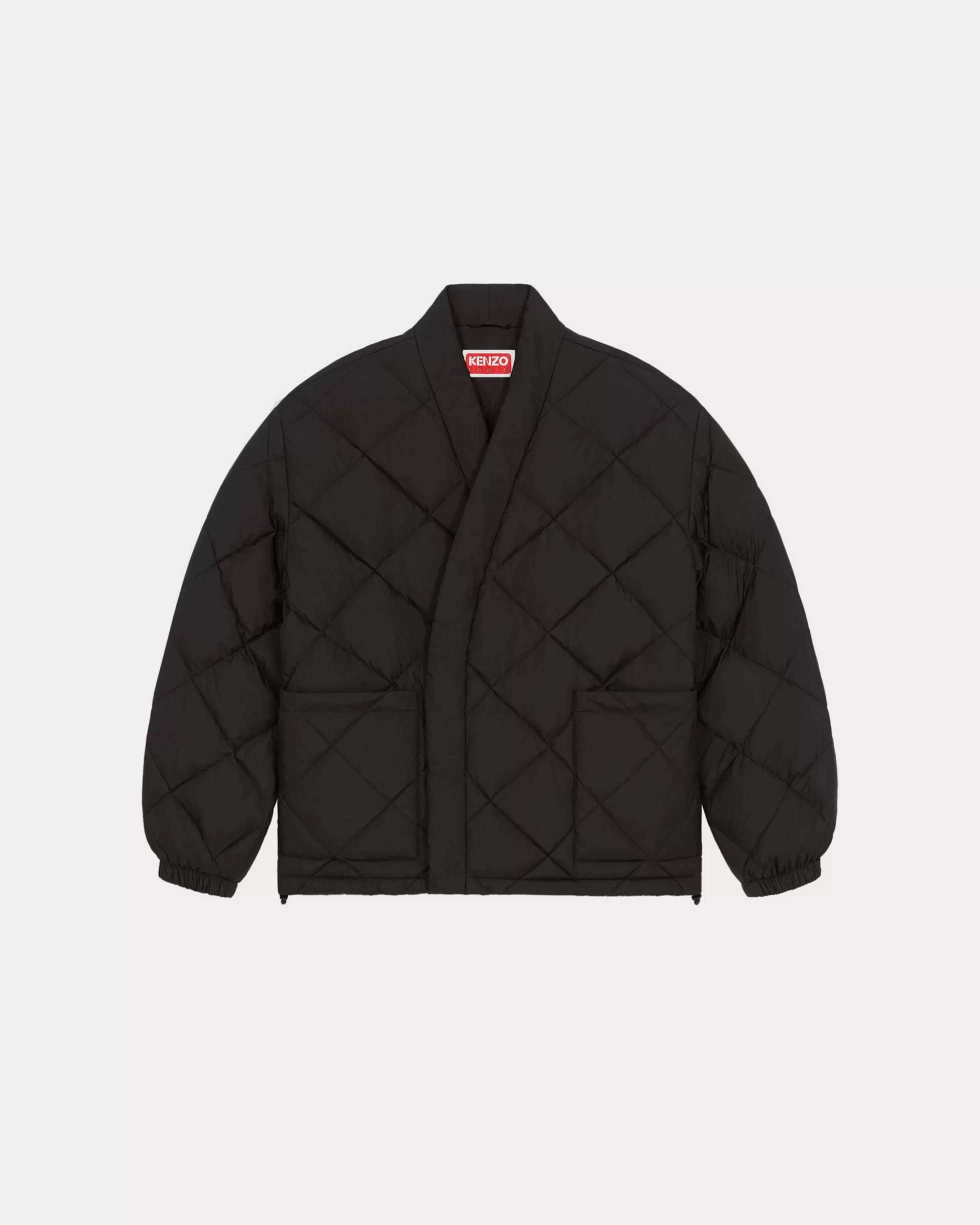 Jacken und Mäntel>KENZO Kimono-Steppjacke Black