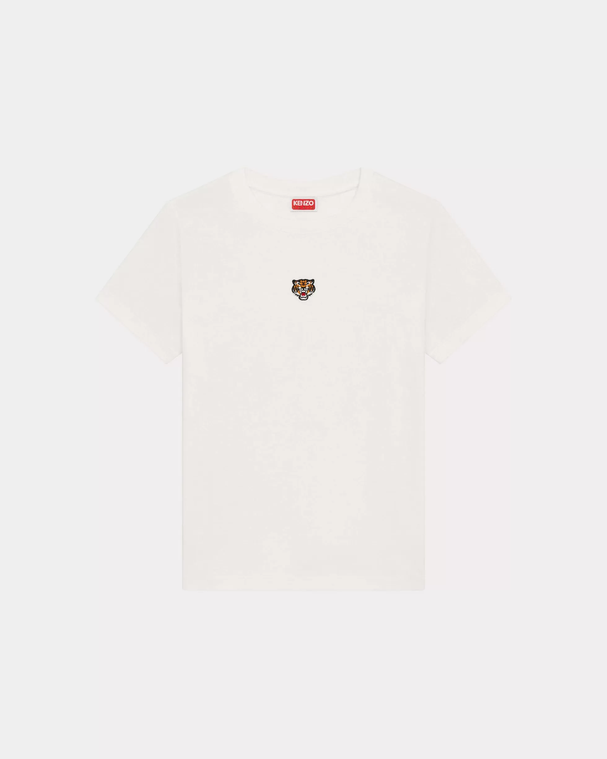 T-shirts und Polos | Geschenke>KENZO Klassisches, besticktes T-Shirt „Lucky Tiger Crest“ Off White