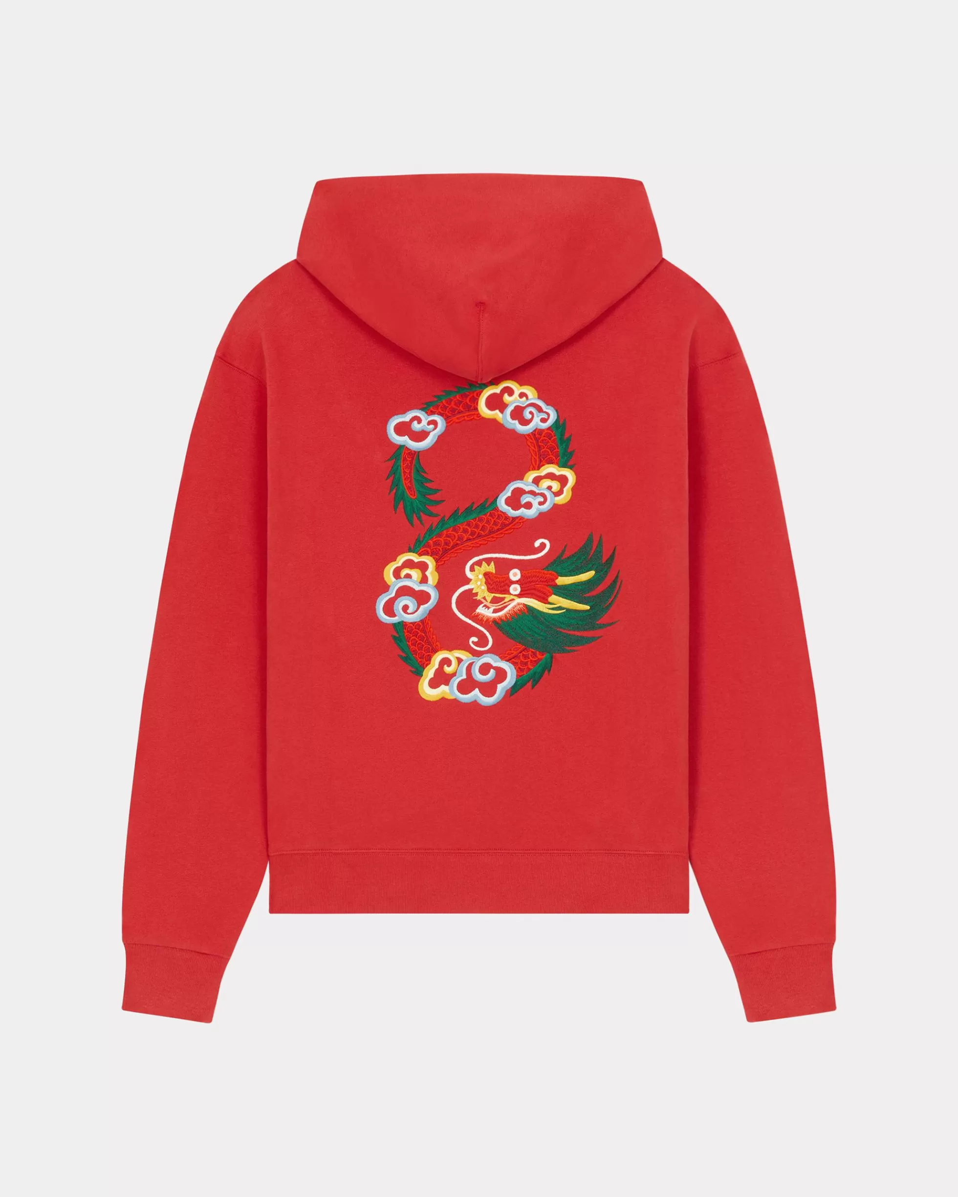 Sweatshirts und Hoodies>KENZO Klassisches Kapuzensweatshirt mit „Year of the Dragon“-Stickerei Cherry