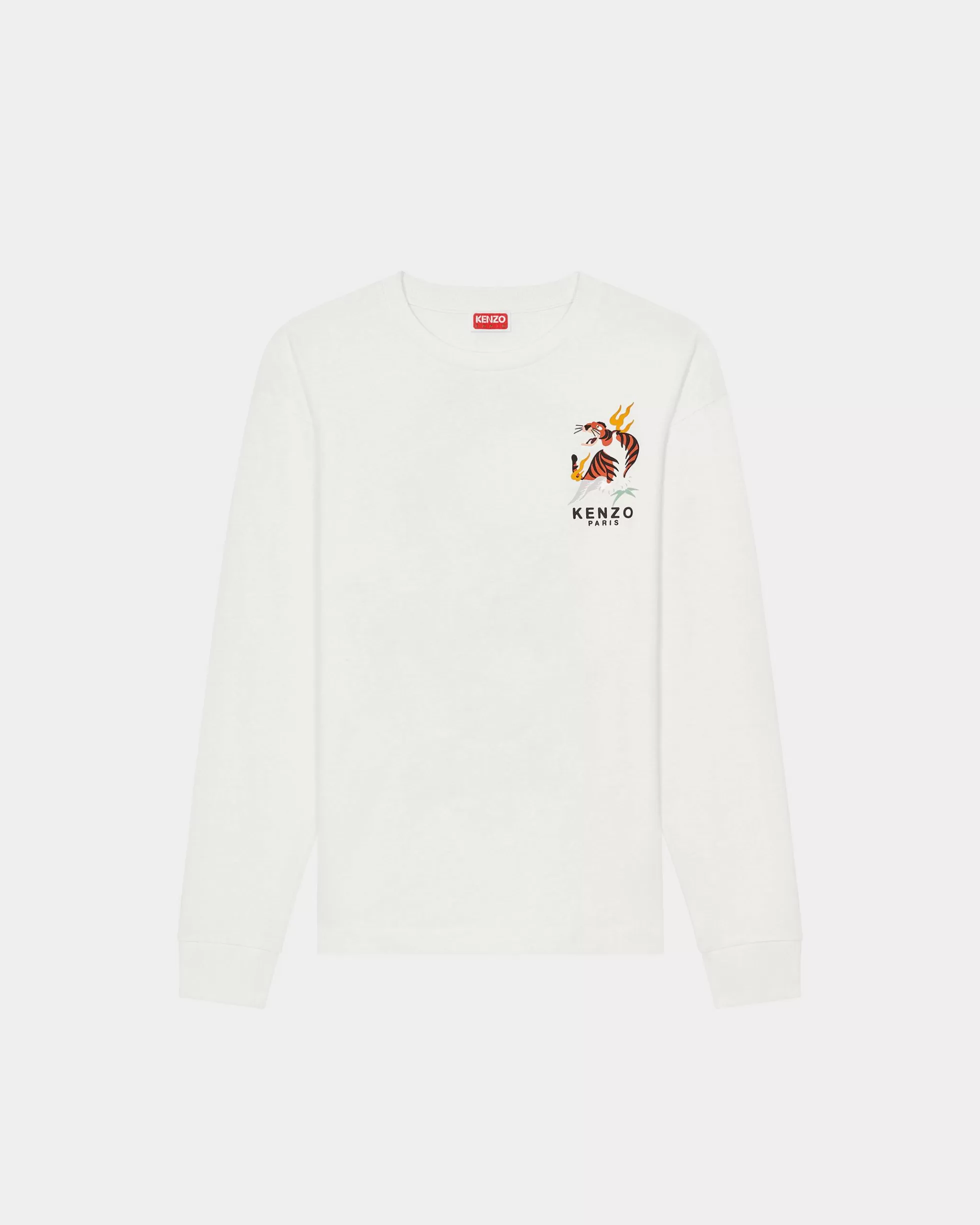 T-shirts und Polos>KENZO Klassisches Langarmshirt „Year of the Dragon“ Off White