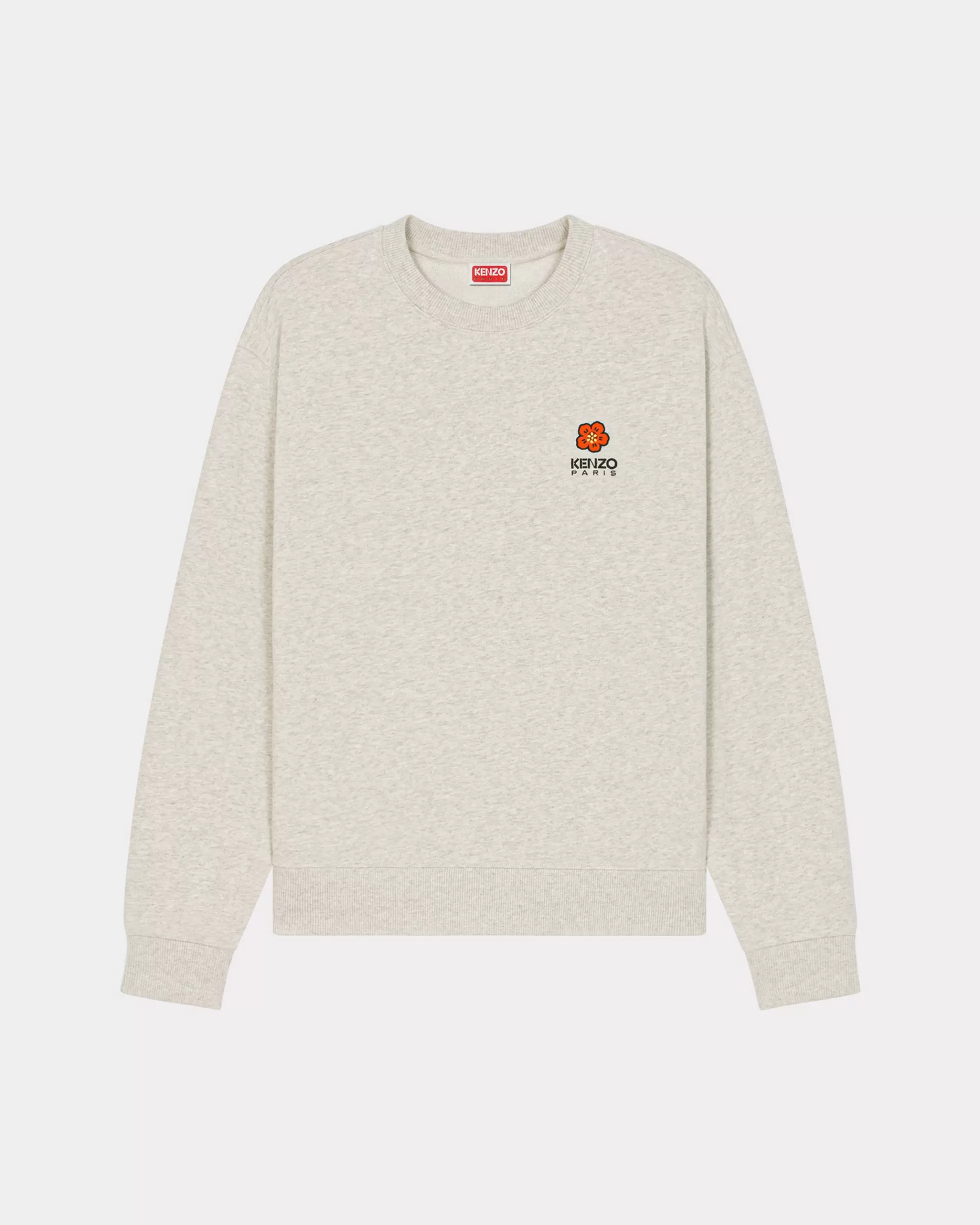 Sweatshirts und Hoodies | Geschenke>KENZO Klassisches Sweatshirt mit „Boke Flower Crest“-Stickerei Pale Grey