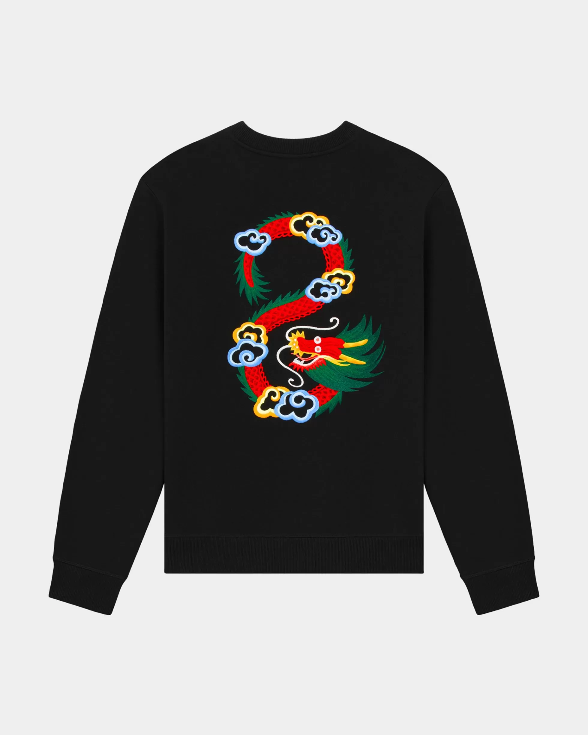 Sweatshirts und Hoodies>KENZO Klassisches Sweatshirt mit „Year of the Dragon“-Stickerei Black