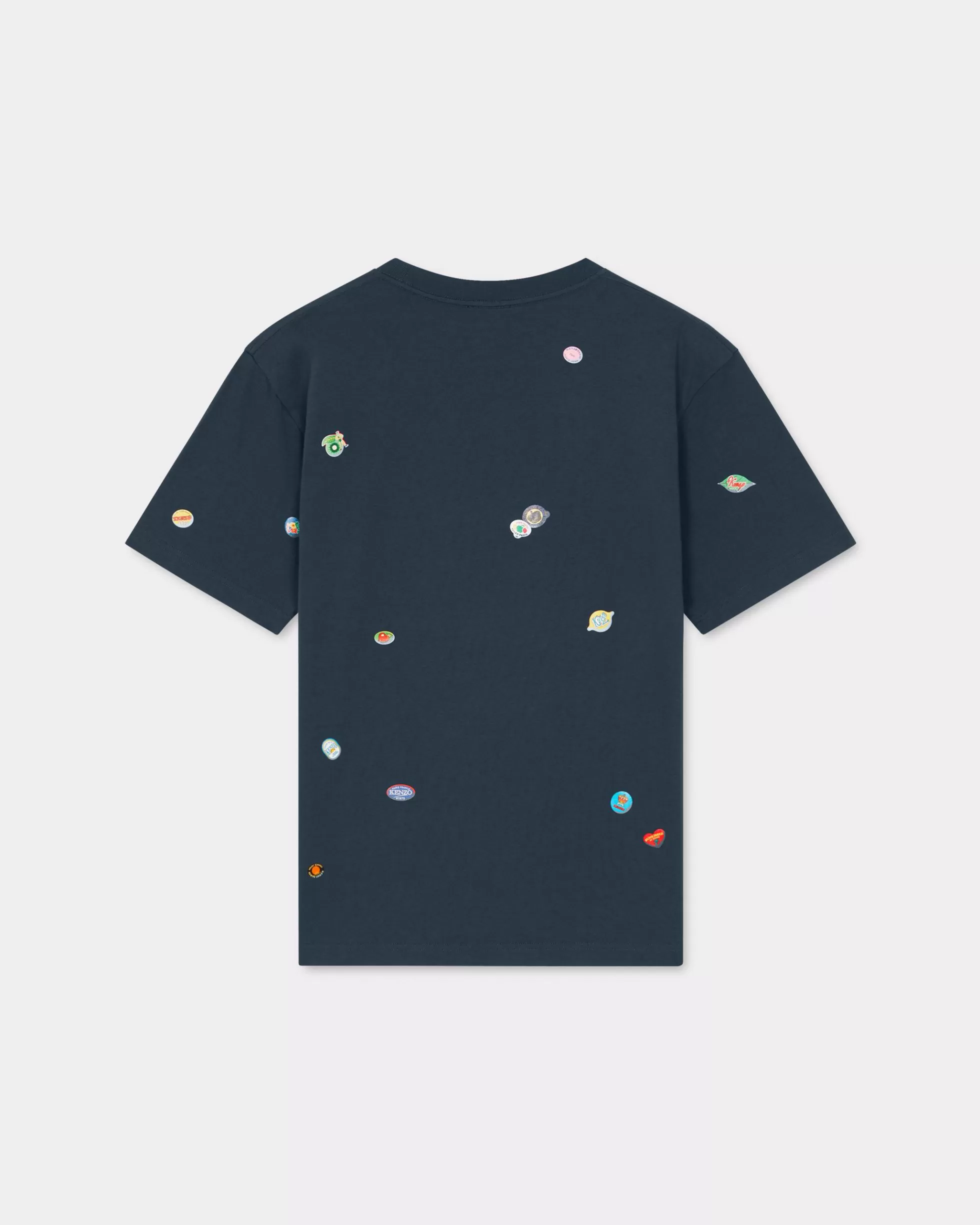 T-shirts und Polos | Neue>KENZO Klassisches T-Shirt „ Fruit Stickers“ Midnight Blue