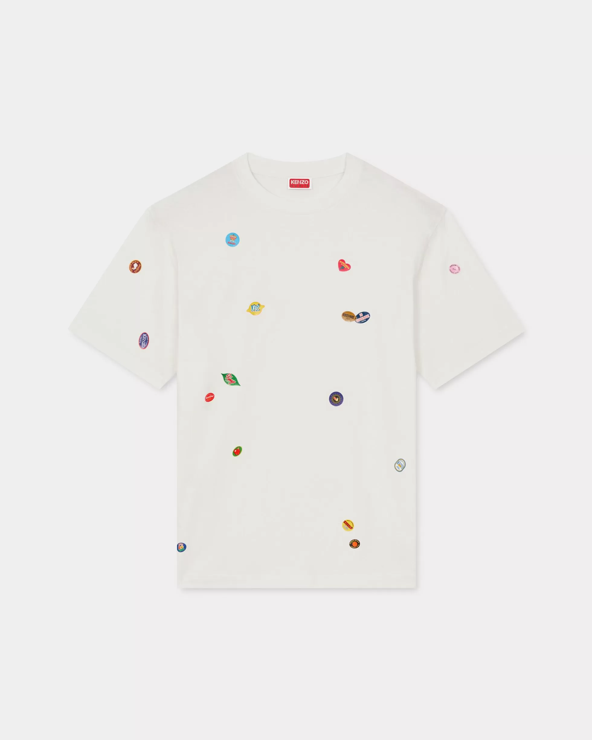 T-shirts und Polos | Neue>KENZO Klassisches T-Shirt „ Fruit Stickers“ Off White