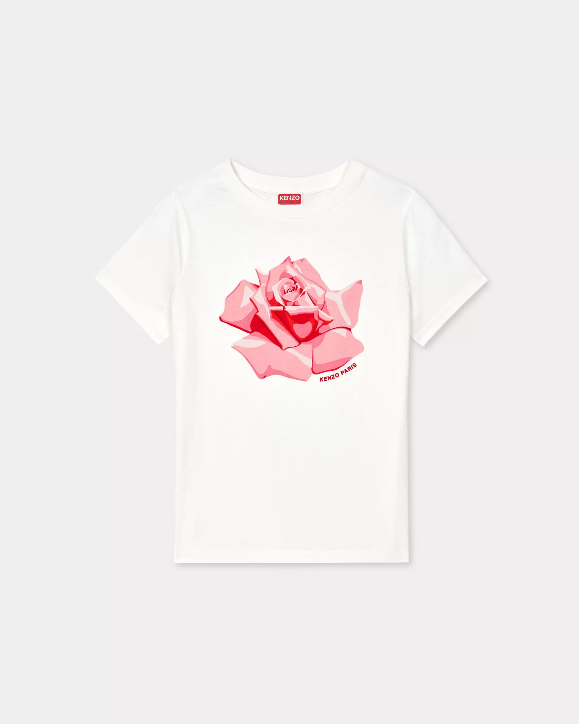 T-shirts und Polos | Geschenke>KENZO Klassisches T-Shirt „ Rose“ Off White