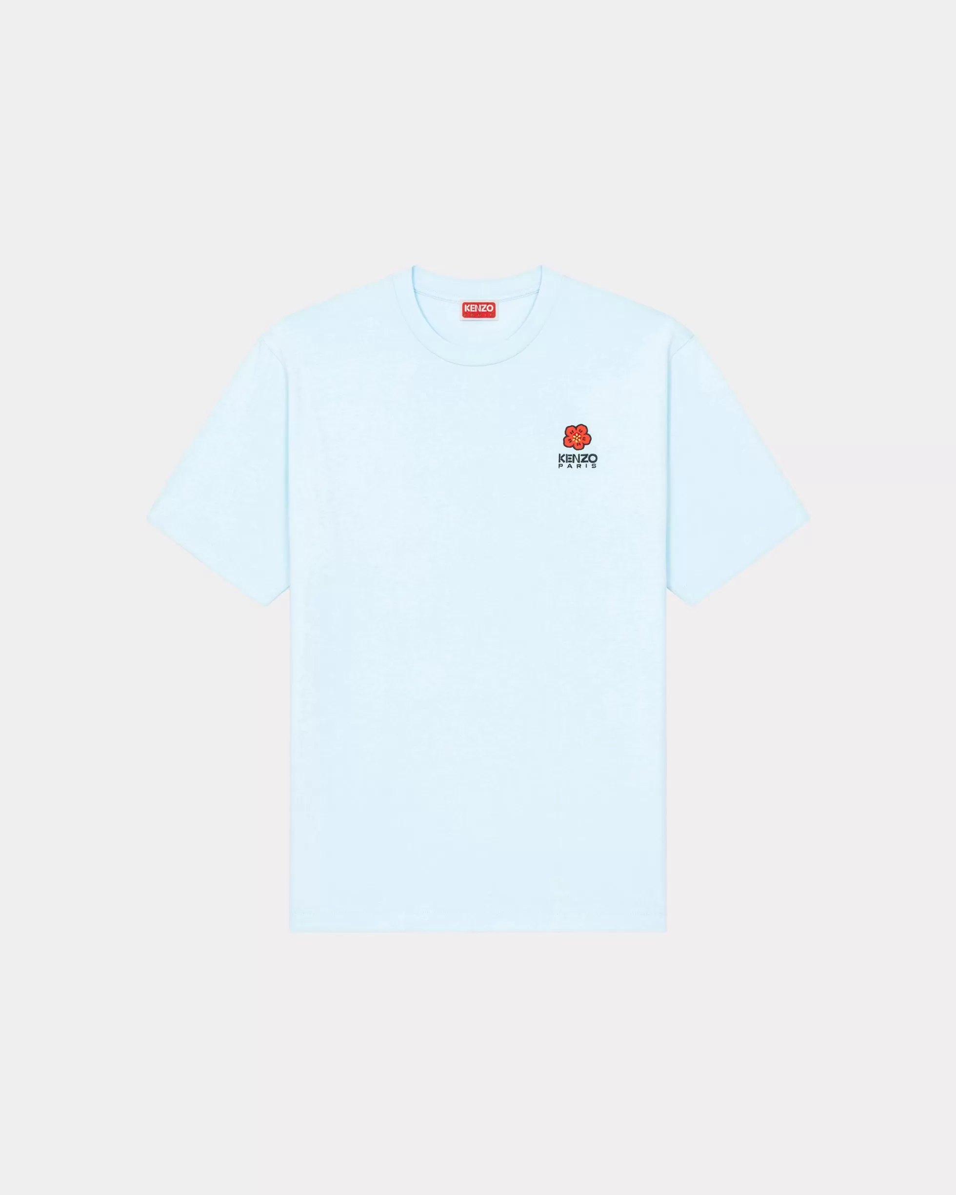 T-shirts und Polos | Boke Flower>KENZO Klassisches T-Shirt mit „Boke Flower Crest“-Stickerei Light Blue