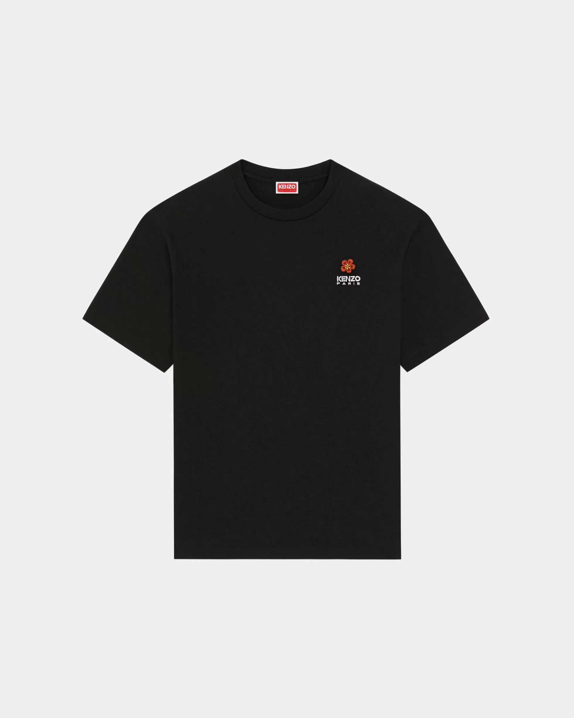 T-shirts und Polos | Geschenke>KENZO Klassisches T-Shirt mit „Boke Flower Crest“-Stickerei Black