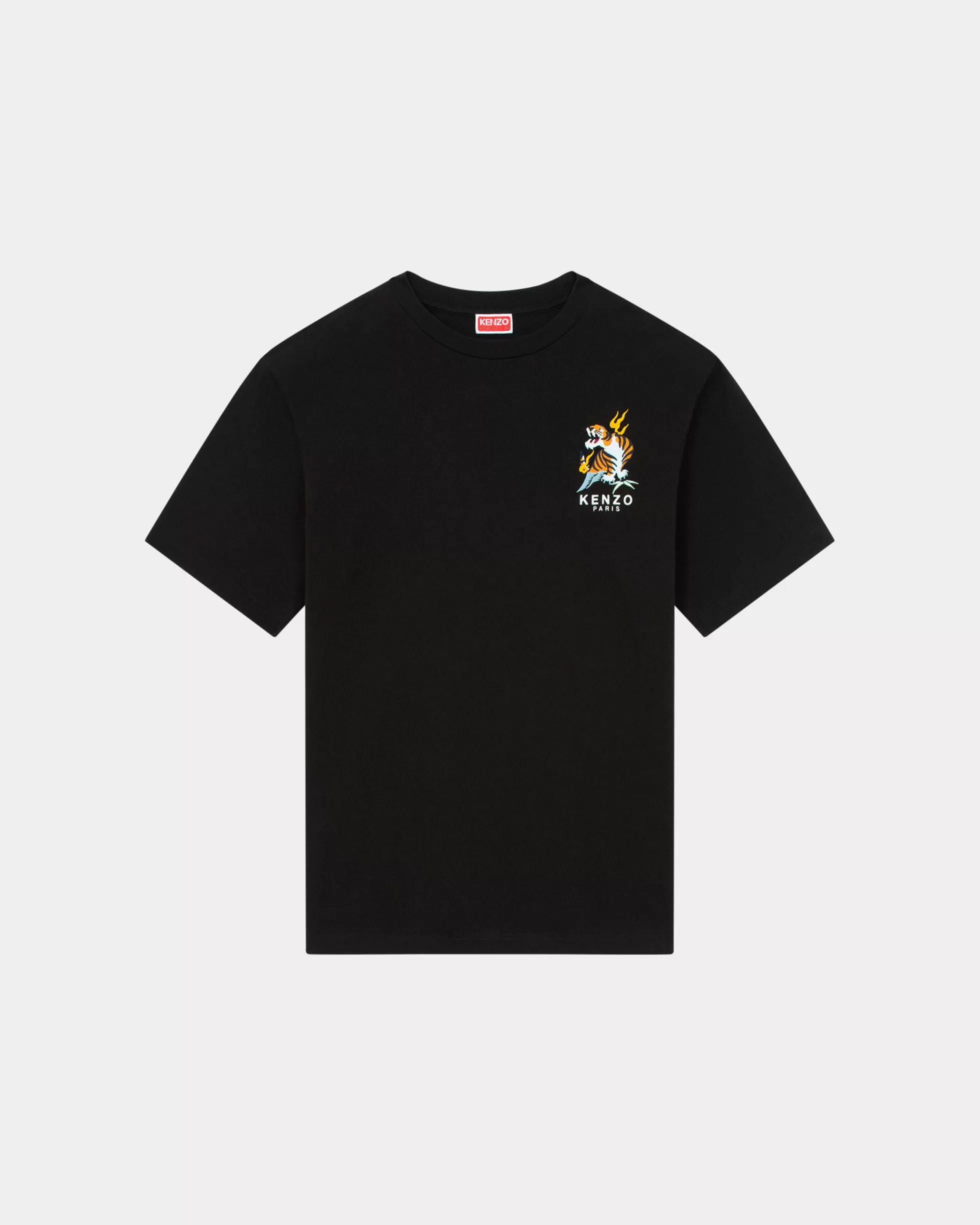 T-shirts und Polos>KENZO Klassisches T-Shirt mit „Year of the Dragon“-Stickerei Black