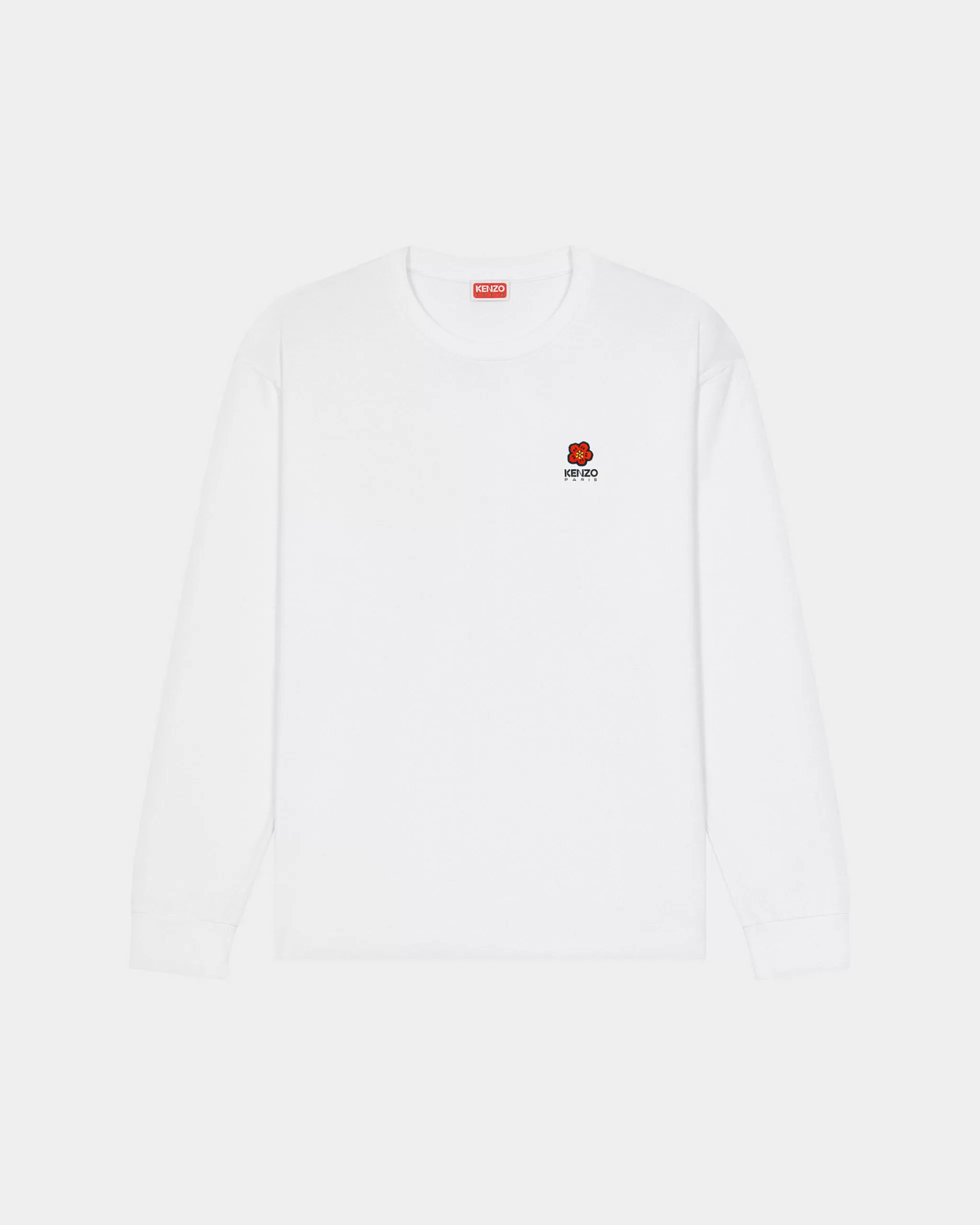 T-shirts und Polos>KENZO Langarm-T-shirt mit „Boke Flower Crest“ White