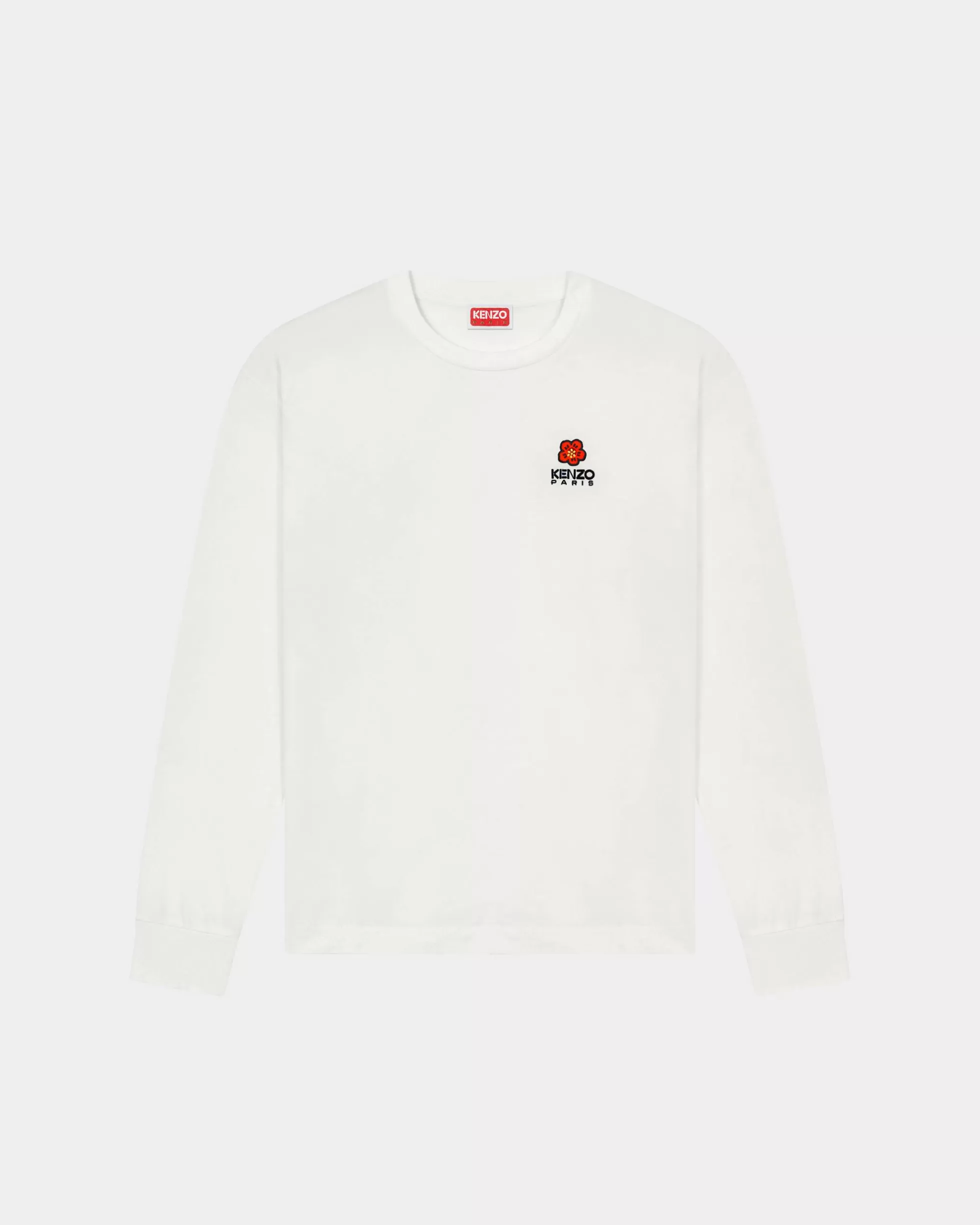 T-shirts und Polos | Boke Flower>KENZO Langarm-T-Shirt mit „Boke Flower Crest“-Stickerei White