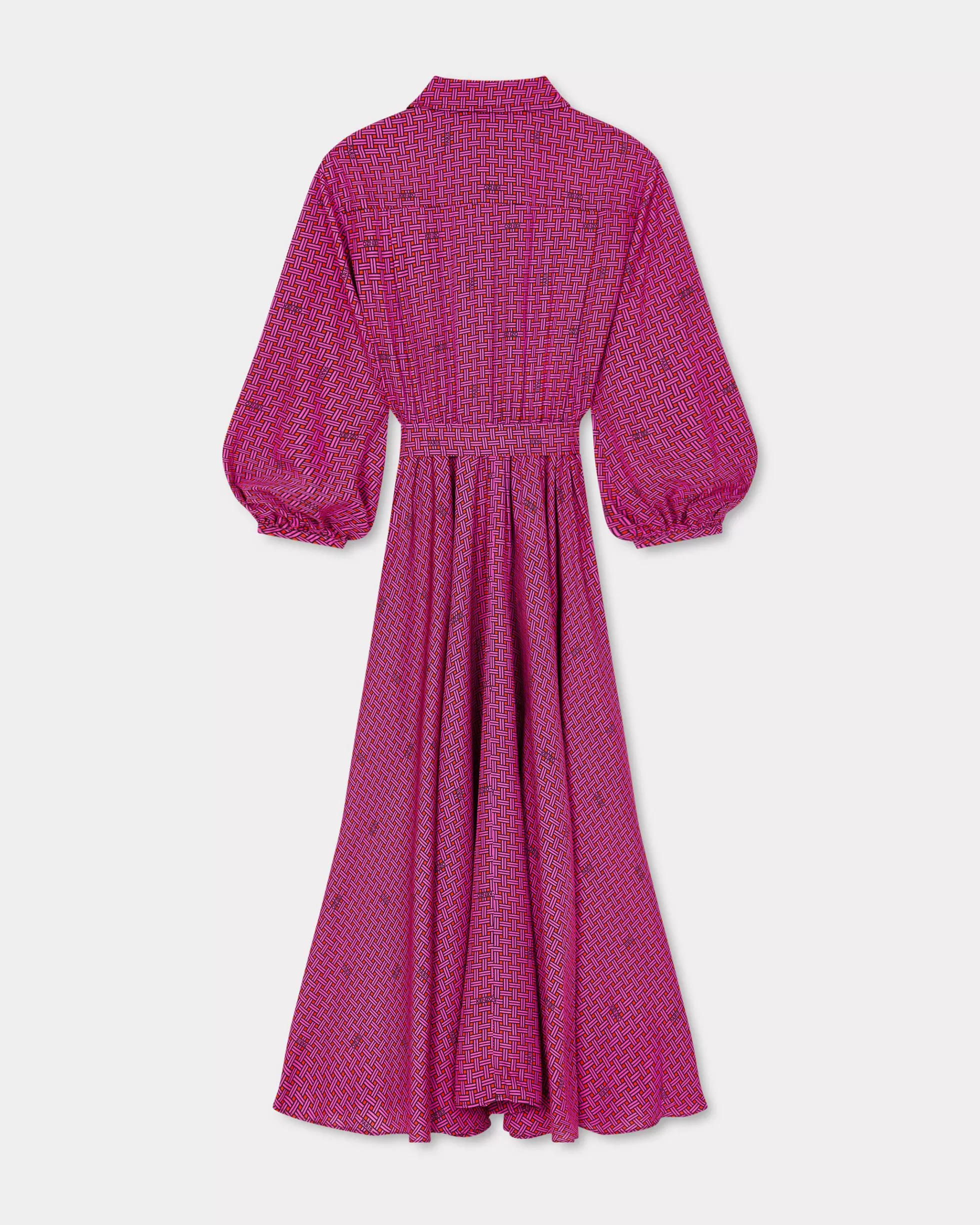 Kleider und Röcke | Neue>KENZO Langes Kleid „ Weave” Deep Fuschia