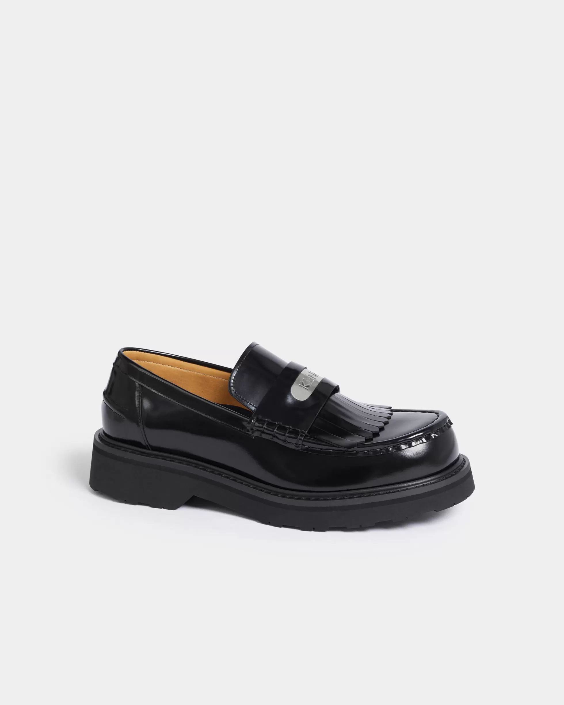 HERREN SCHUHE | Derbies und Ledermokassins>KENZO Ledermokassins SMILE Herren Black