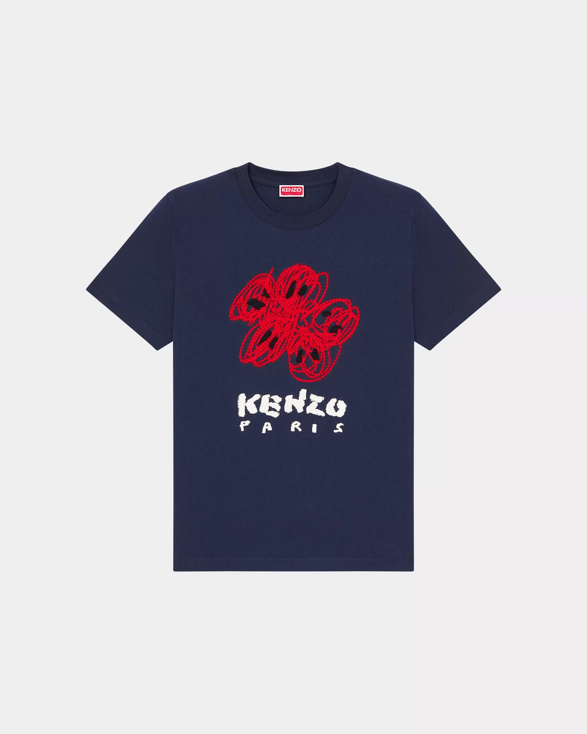 T-shirts und Polos | Geschenke>KENZO Lockeres T-Shirt mit „ Drawn Varsity“-Stickerei Midnight Blue