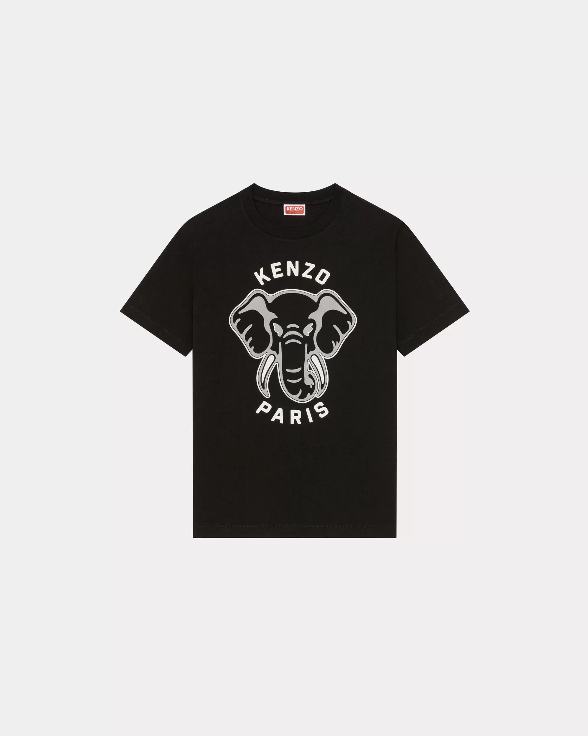 T-shirts und Polos>KENZO Lockeres T-Shirt   Éléphant „Varsity Jungle“ Black