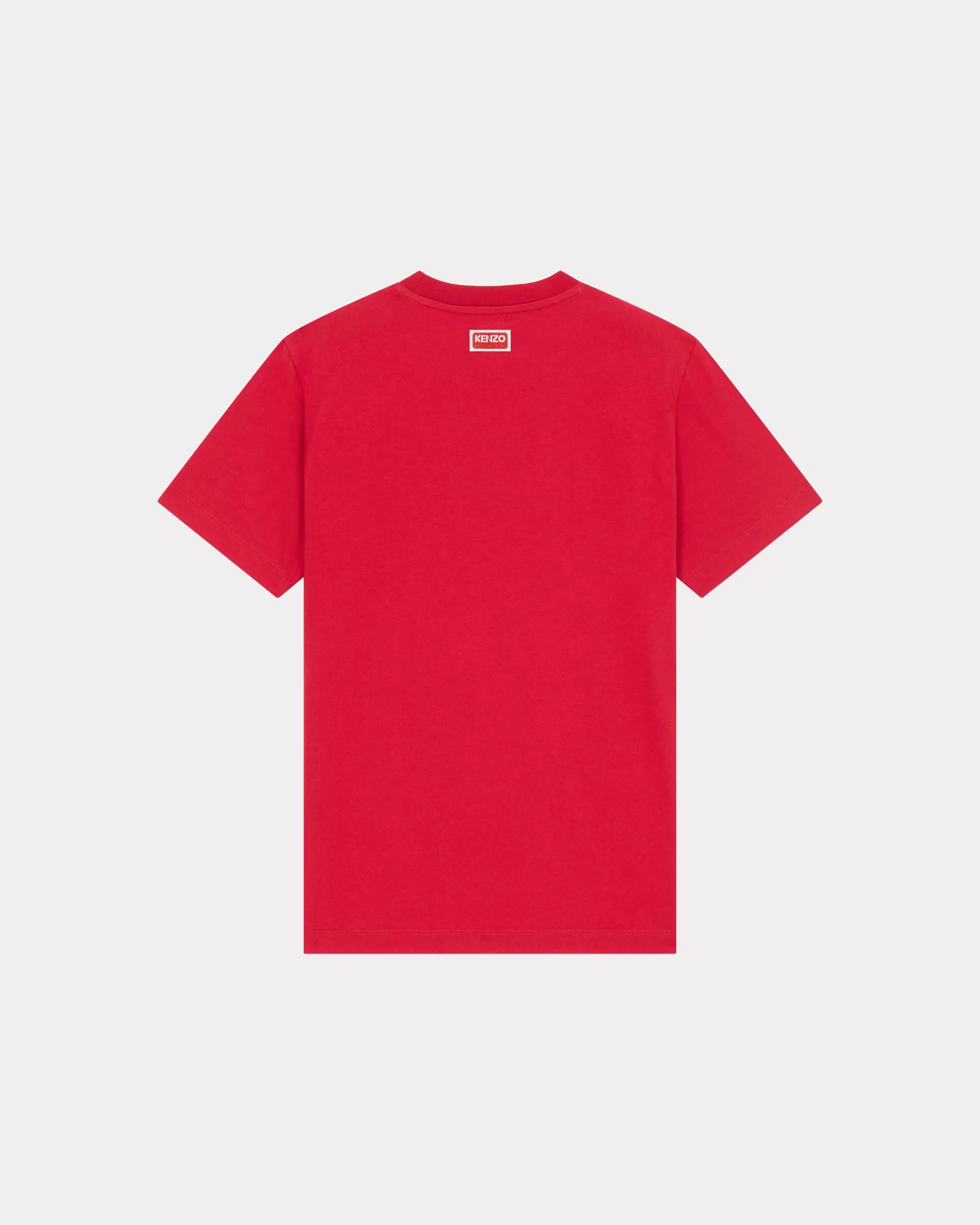 T-shirts und Polos>KENZO Loose-Fit T-Shirt mit „ Elephant“-Stickerei Cherry