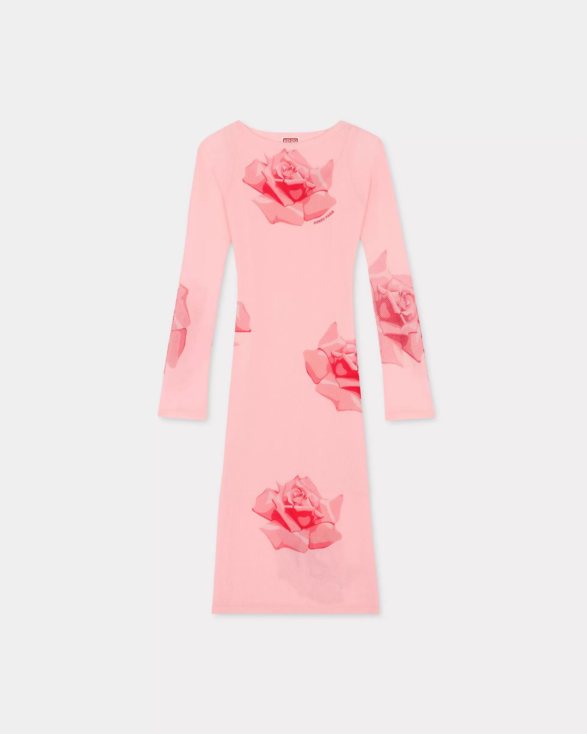 Kleider und Röcke | Neue>KENZO Midi-Faltenkleid „ Rose“ Faded Pink