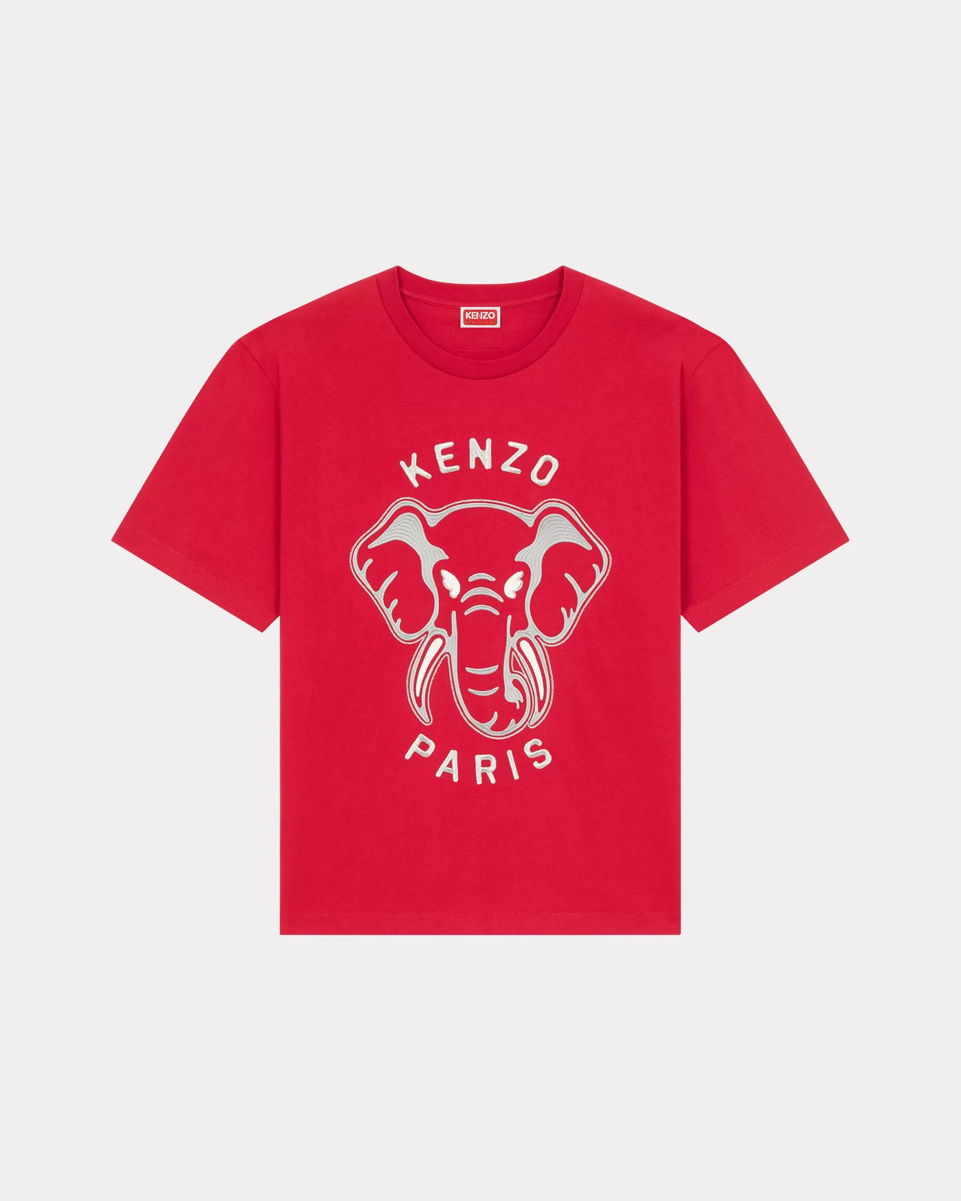 T-shirts und Polos>KENZO Oversized T-Shirt „ Éléphant“ Cherry