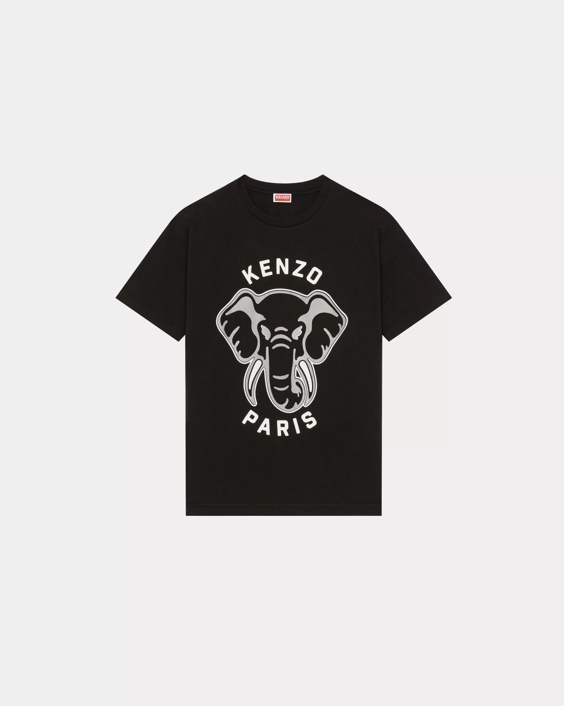 T-shirts und Polos>KENZO Oversized T-Shirt Éléphant „Varsity Jungle“ Black