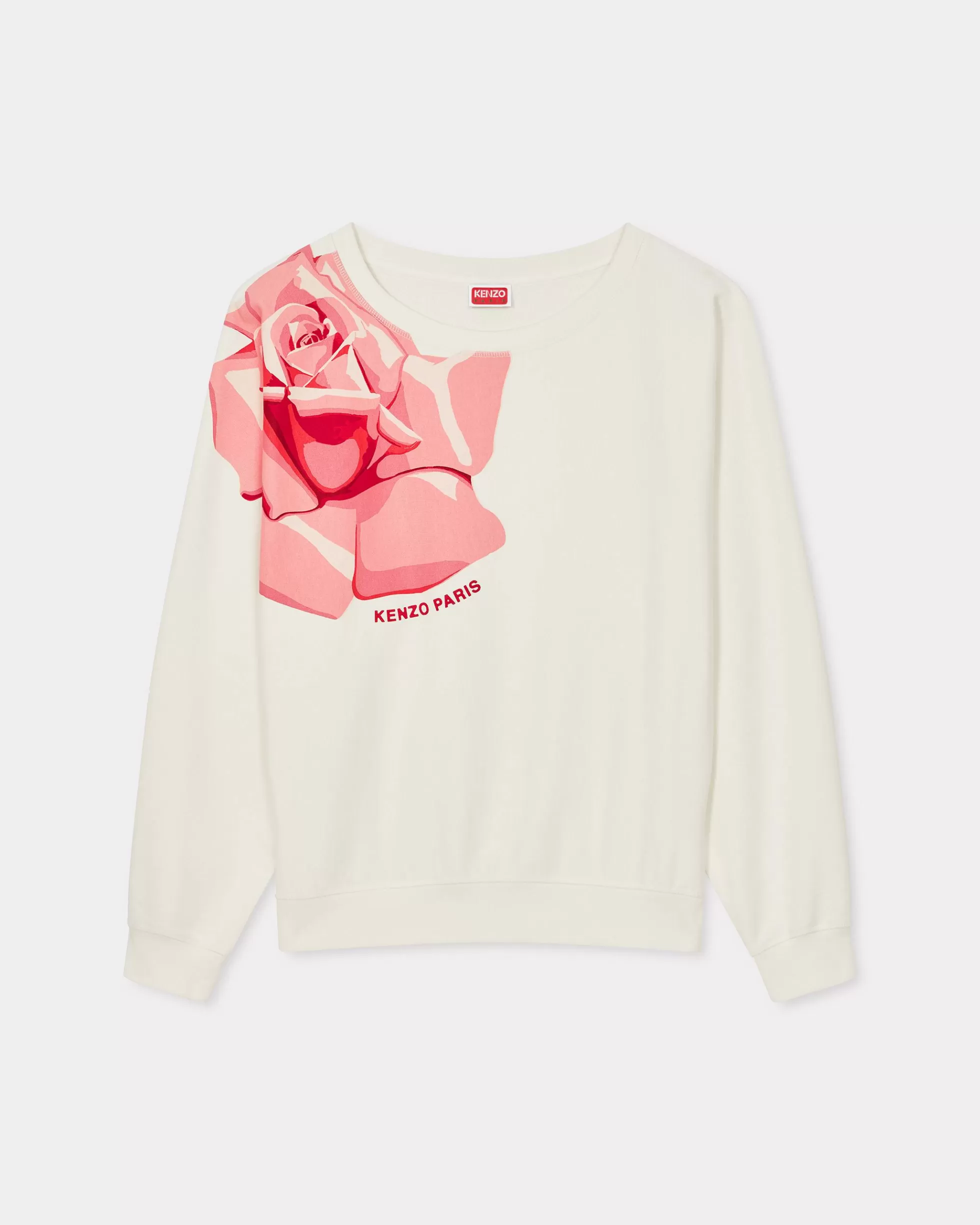 Sweatshirts und Hoodies | Neue>KENZO Oversize-Fledermaus-Sweatshirt „ Rose“ Off White