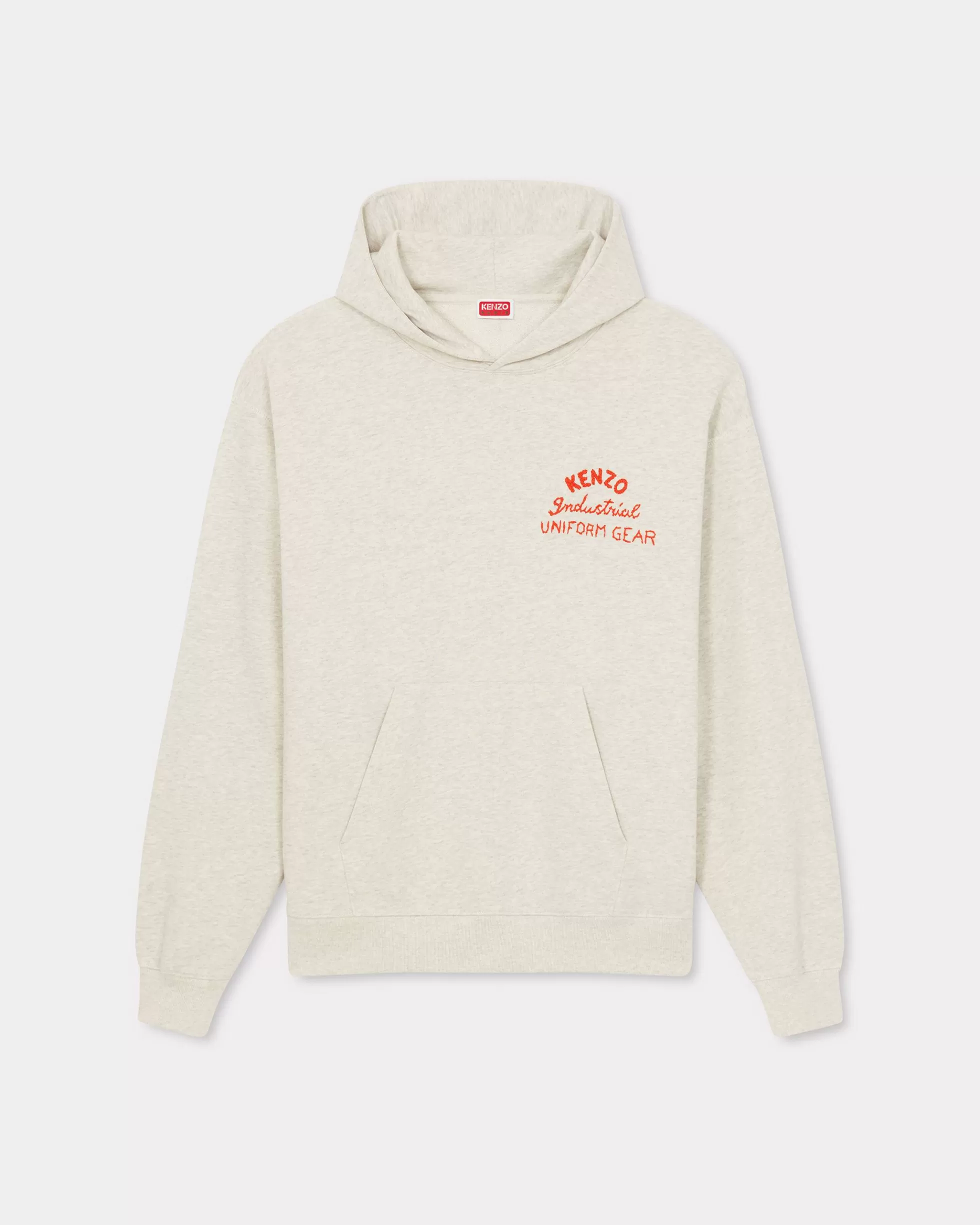 Sweatshirts und Hoodies>KENZO Oversize-Kapuzensweatshirt mit „ Drawn Varsity“-Stickerei Pale Grey