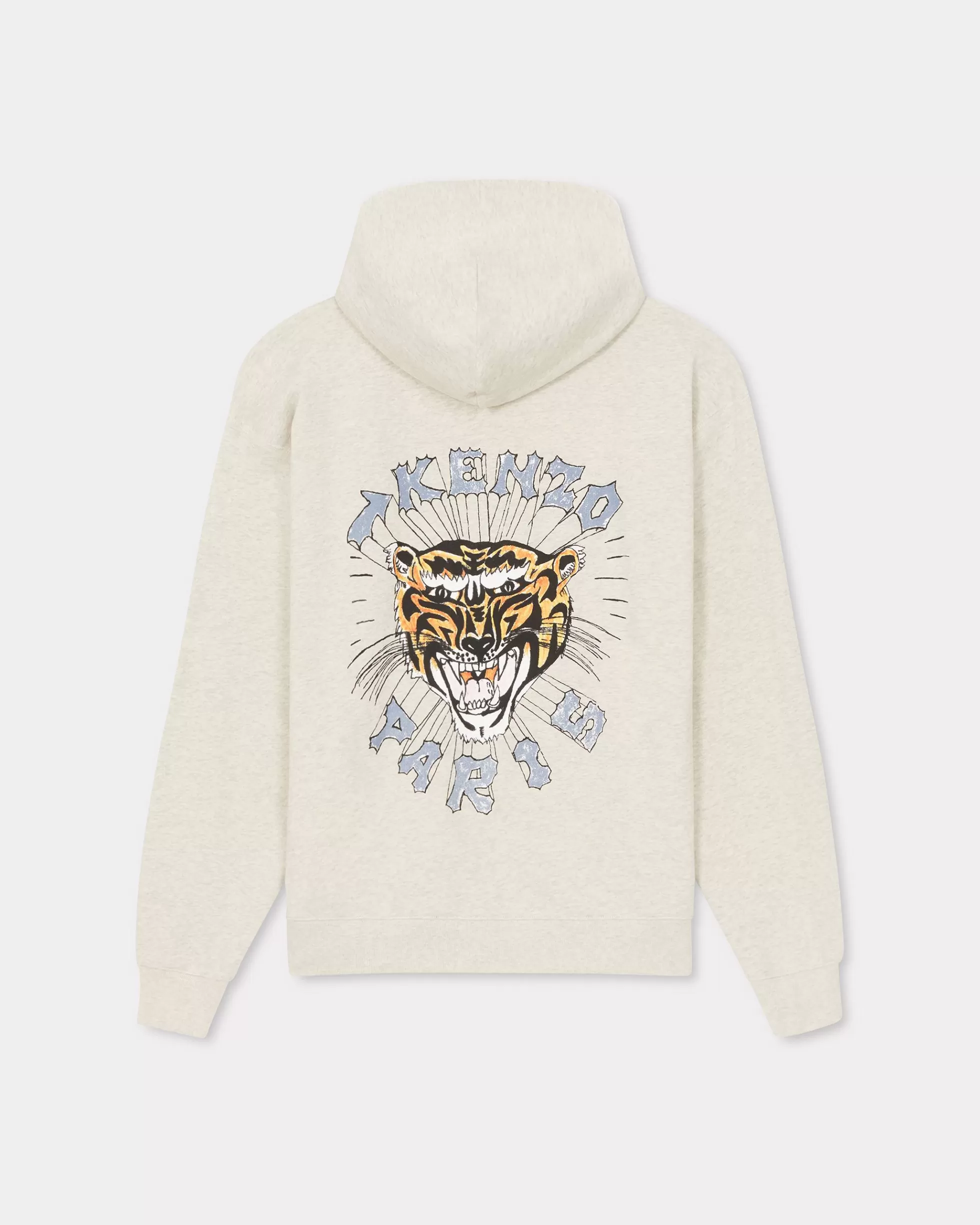 Sweatshirts und Hoodies>KENZO Oversize-Kapuzensweatshirt mit „ Drawn Varsity“-Stickerei Pale Grey