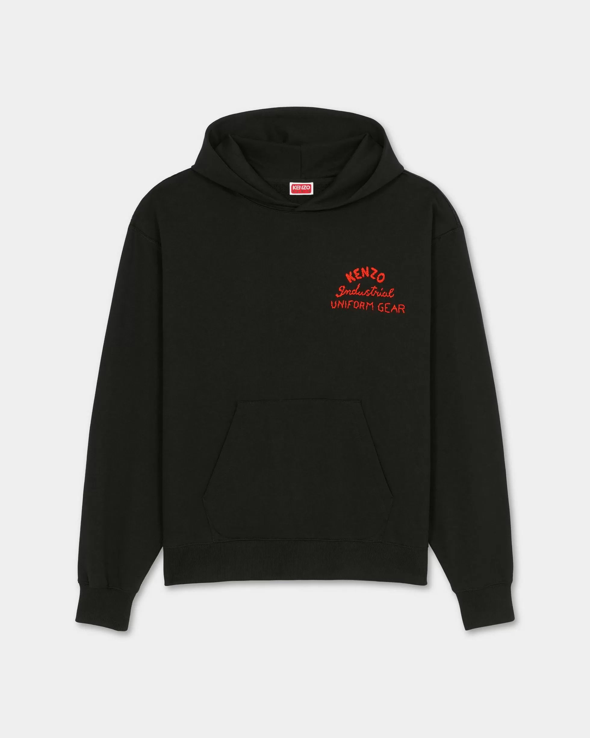 Sweatshirts und Hoodies | Neue>KENZO Oversize-Kapuzensweatshirt mit „ Drawn Varsity“-Stickerei Black