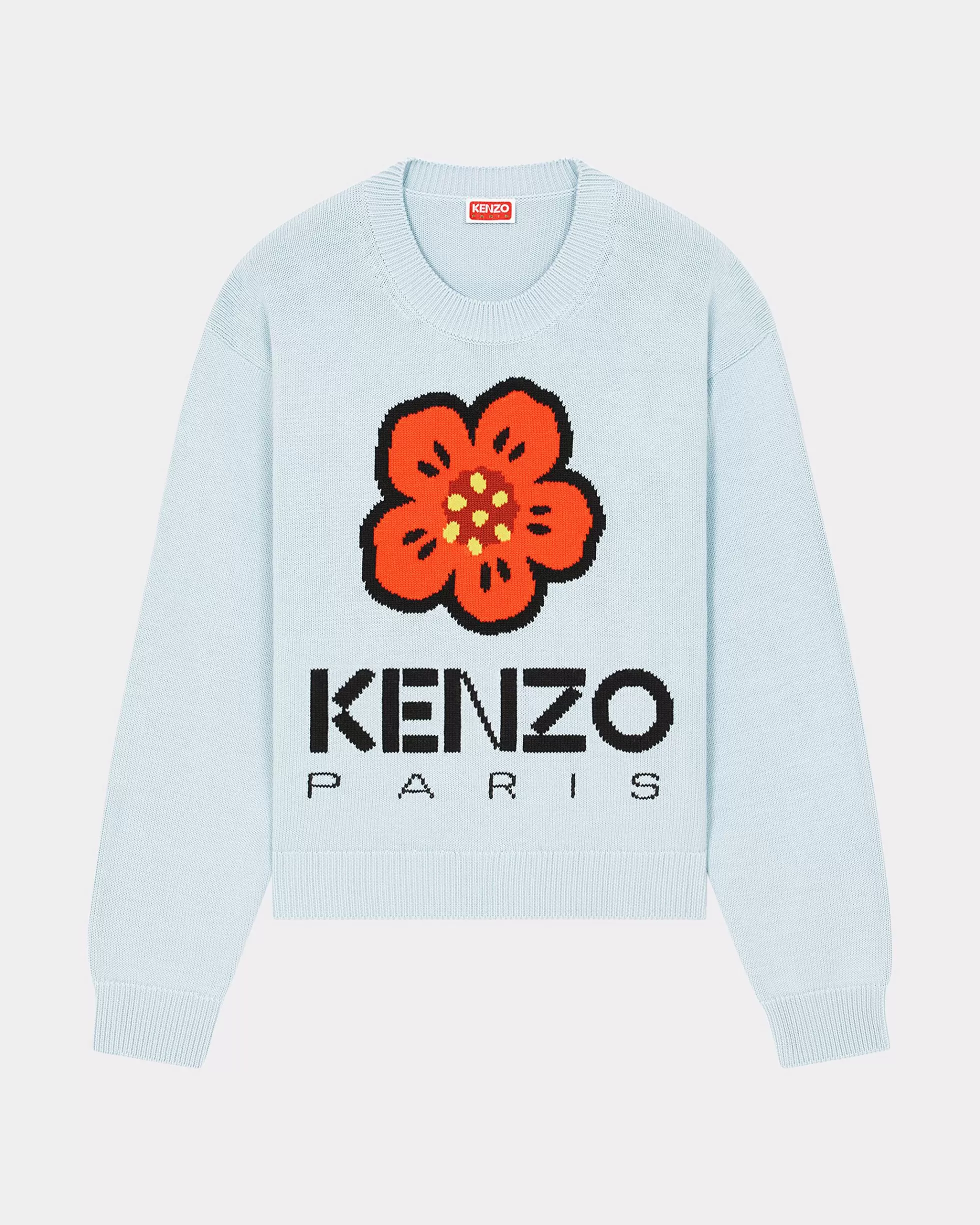 Pullover | Boke Flower>KENZO Pullover „Boke Flower“ aus GOTS-Baumwolle Light Blue