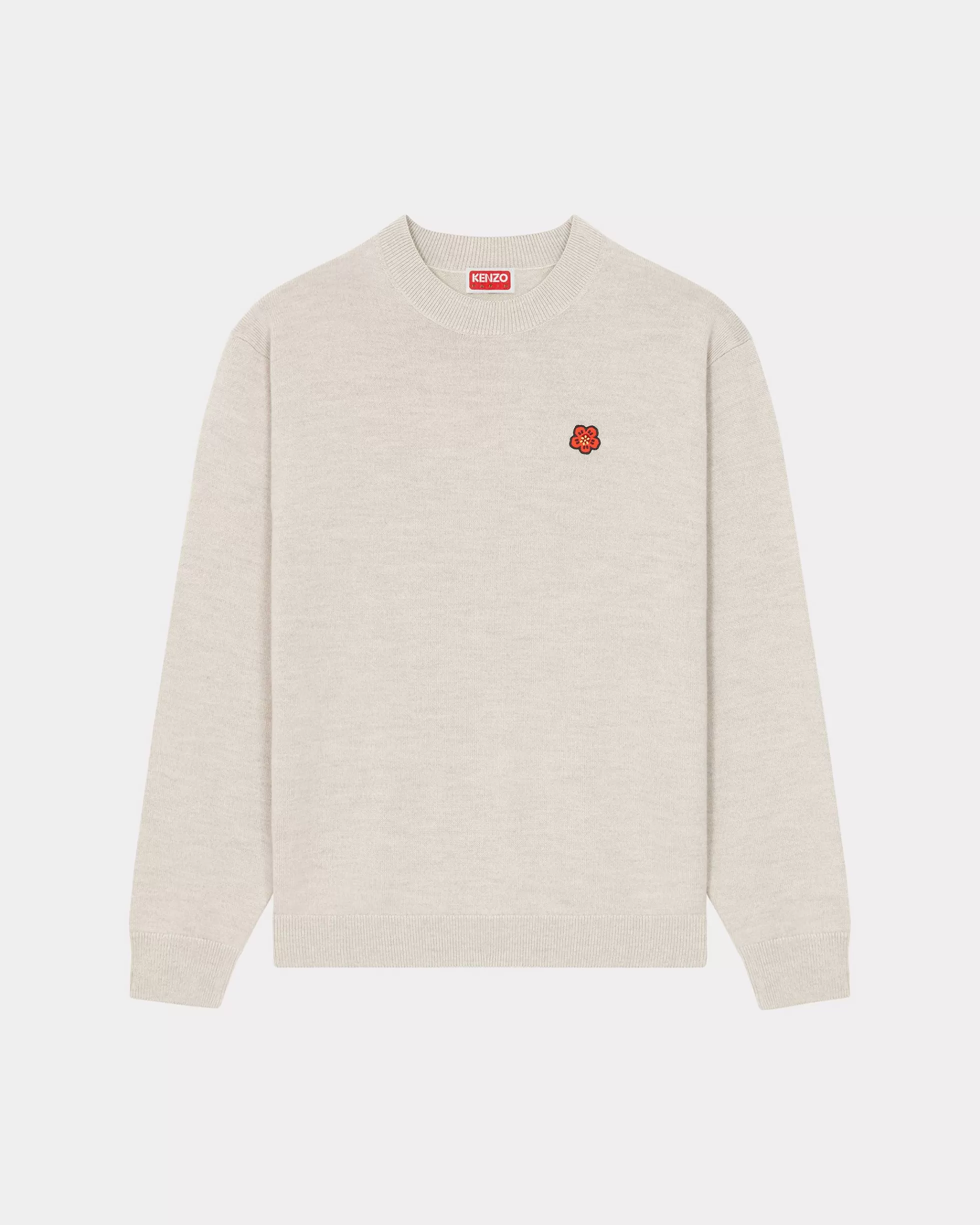 Pullover | Boke Flower>KENZO Pullover mit „BOKE FLOWER Crest“-Stickerei Pale Grey