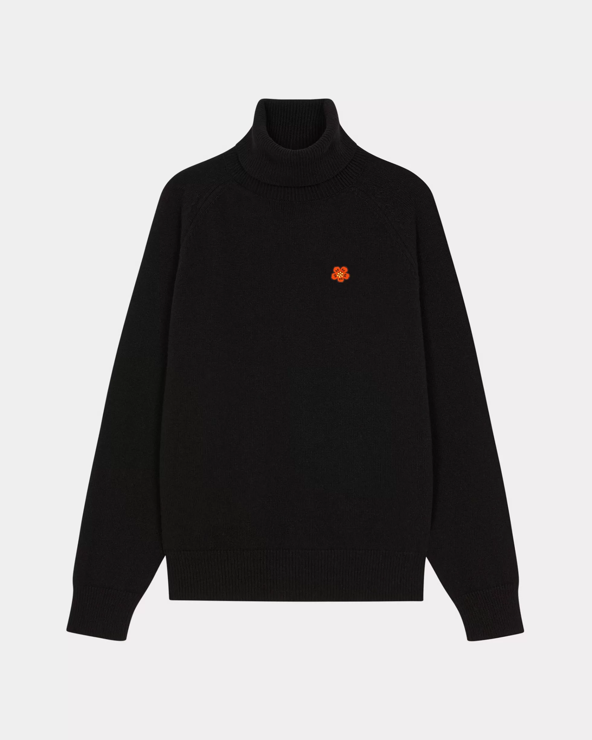 Pullover>KENZO Rollkragenpullover aus RWS-Wolle mit „Boke Flower Crest“ Black