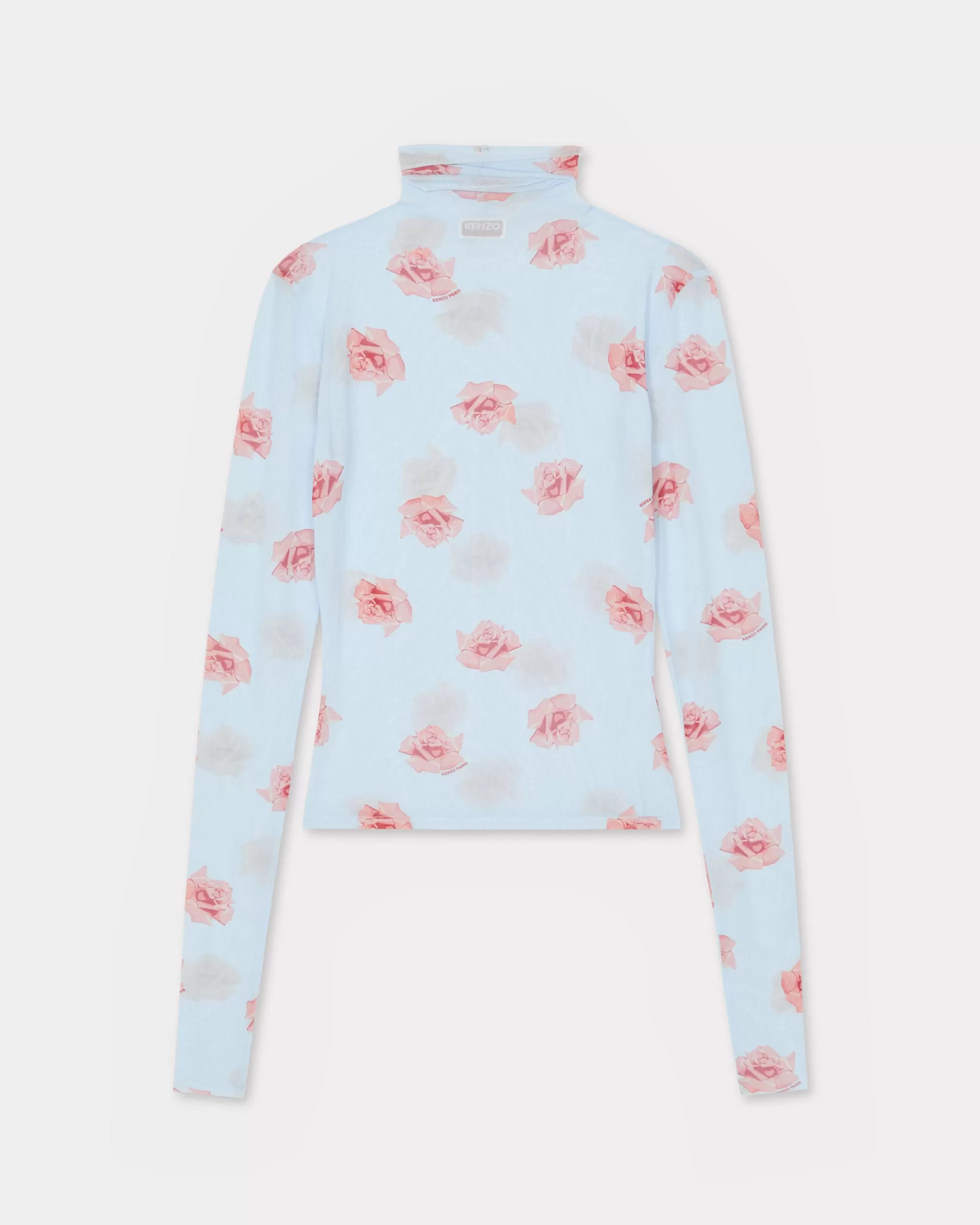 Tailoring | Hemd und Tops>KENZO Rollkragenpullover „ Rose“ Light Blue