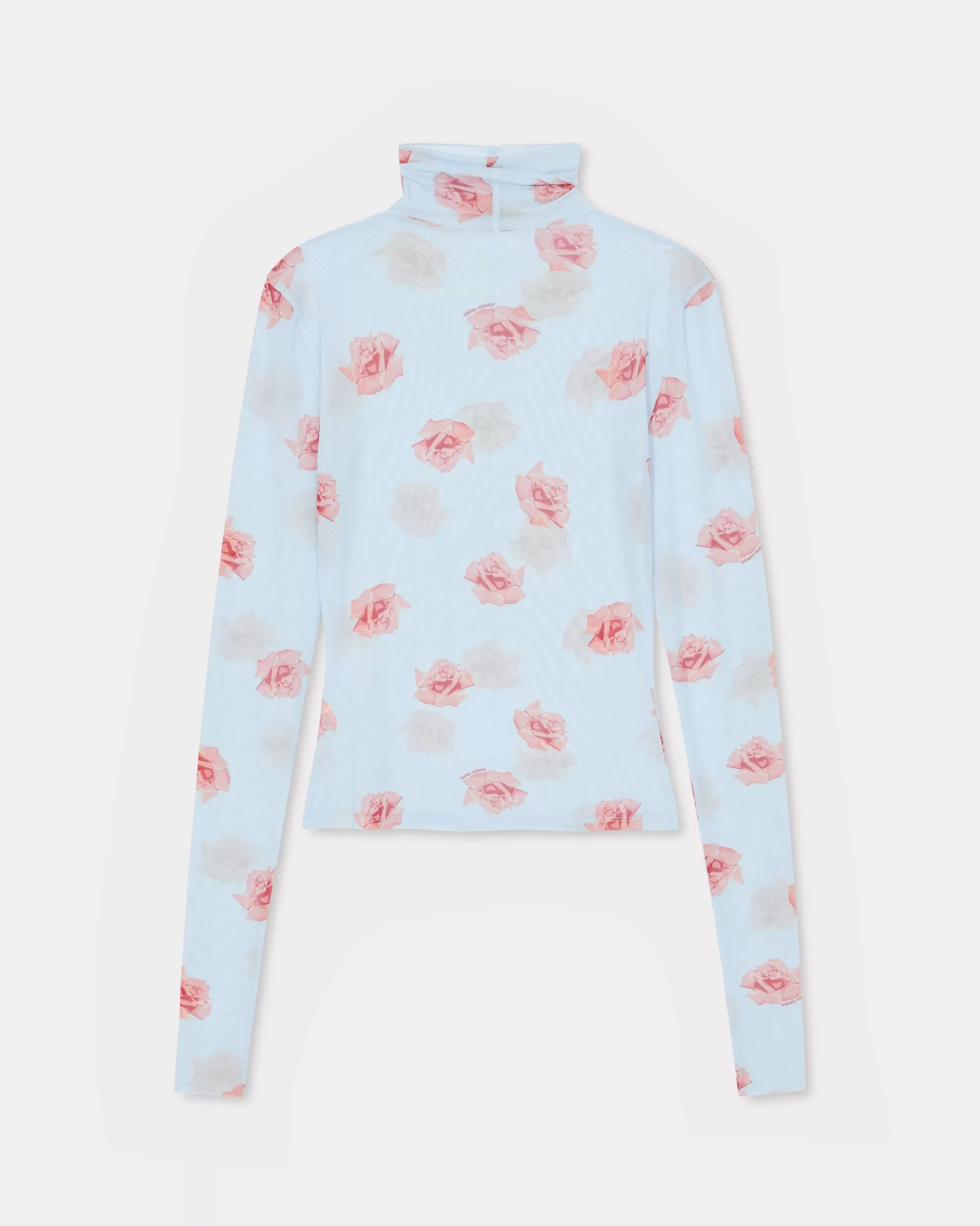 Tailoring | Hemd und Tops>KENZO Rollkragenpullover „ Rose“ Light Blue