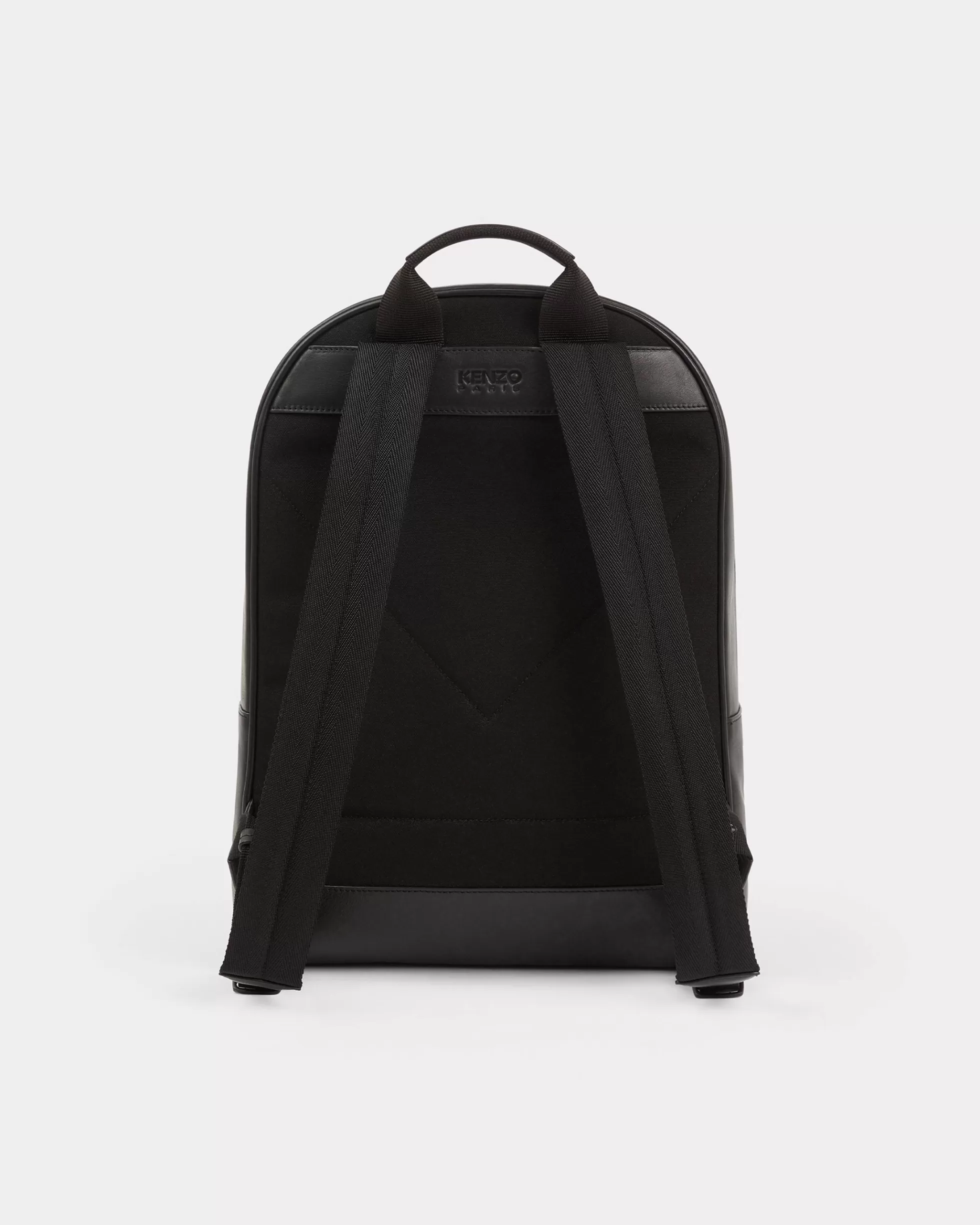 Taschen | Damentaschen>KENZO Rucksack aus Leder mit „Boke Flower Crest“ Black