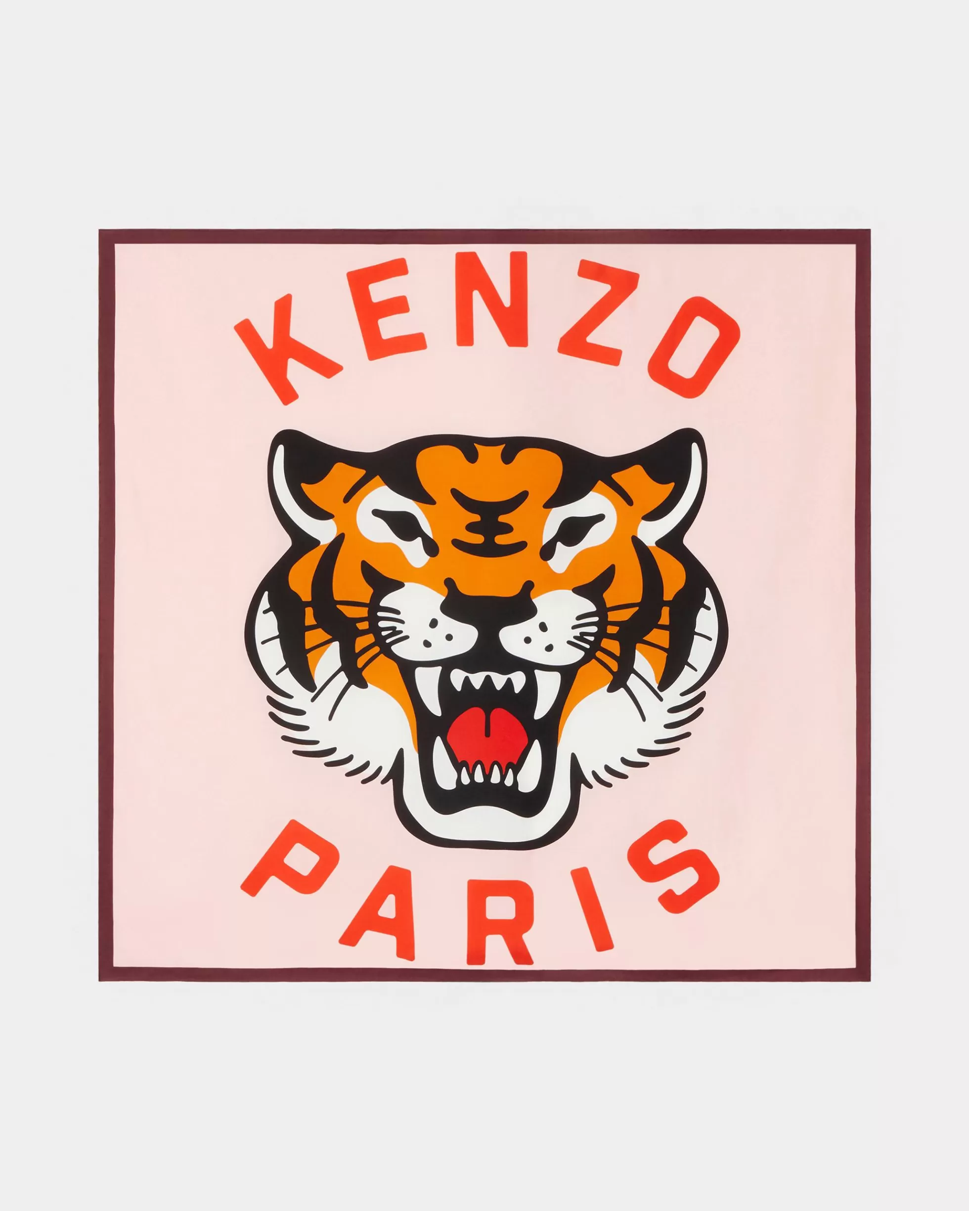 Geschenke | Neue>KENZO Seidenhalstuch „ Lucky Tiger“ Faded Pink