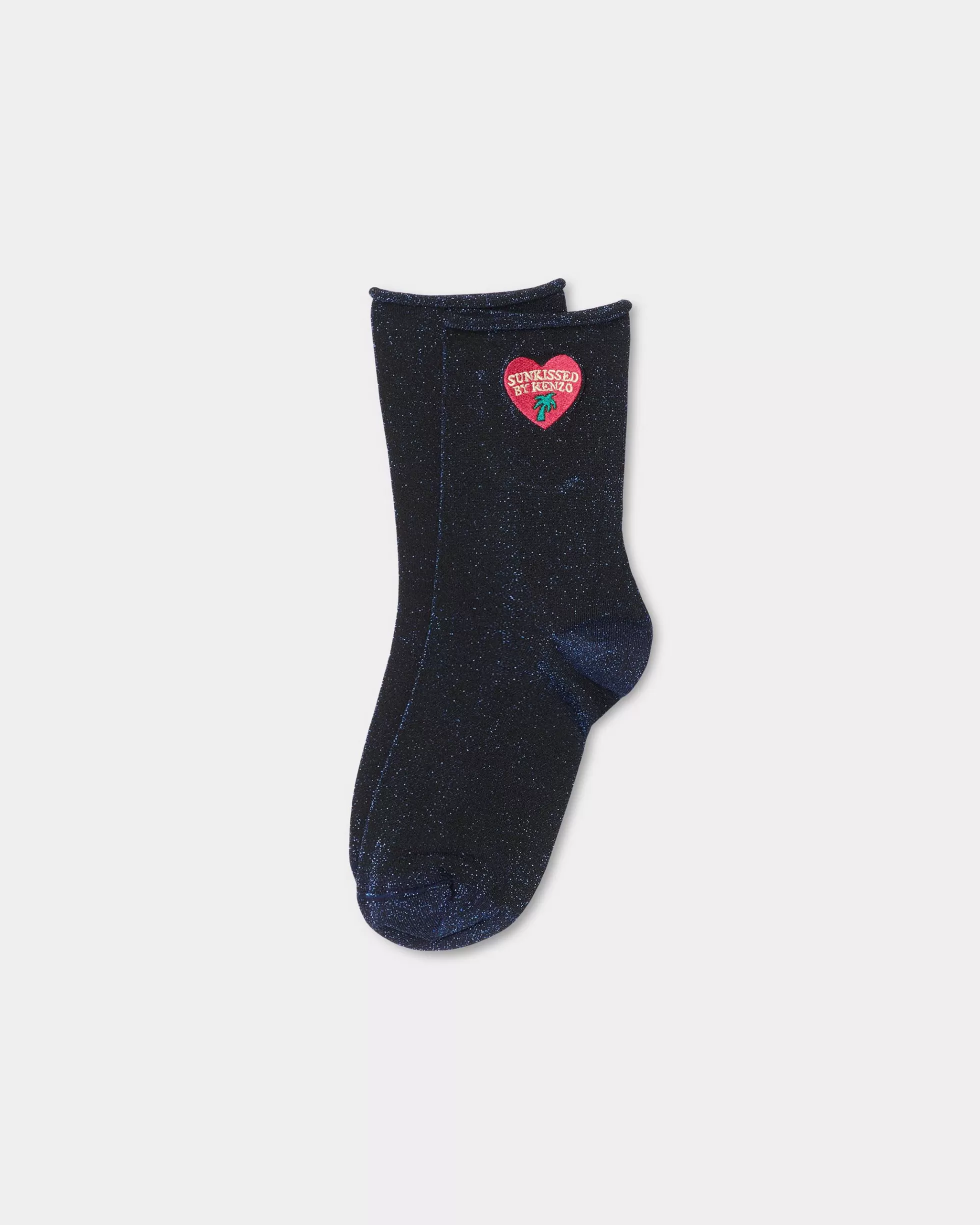 Socken | Socken>KENZO Socken „ Stamp“ aus Baumwolle und Lurex Electric Blue