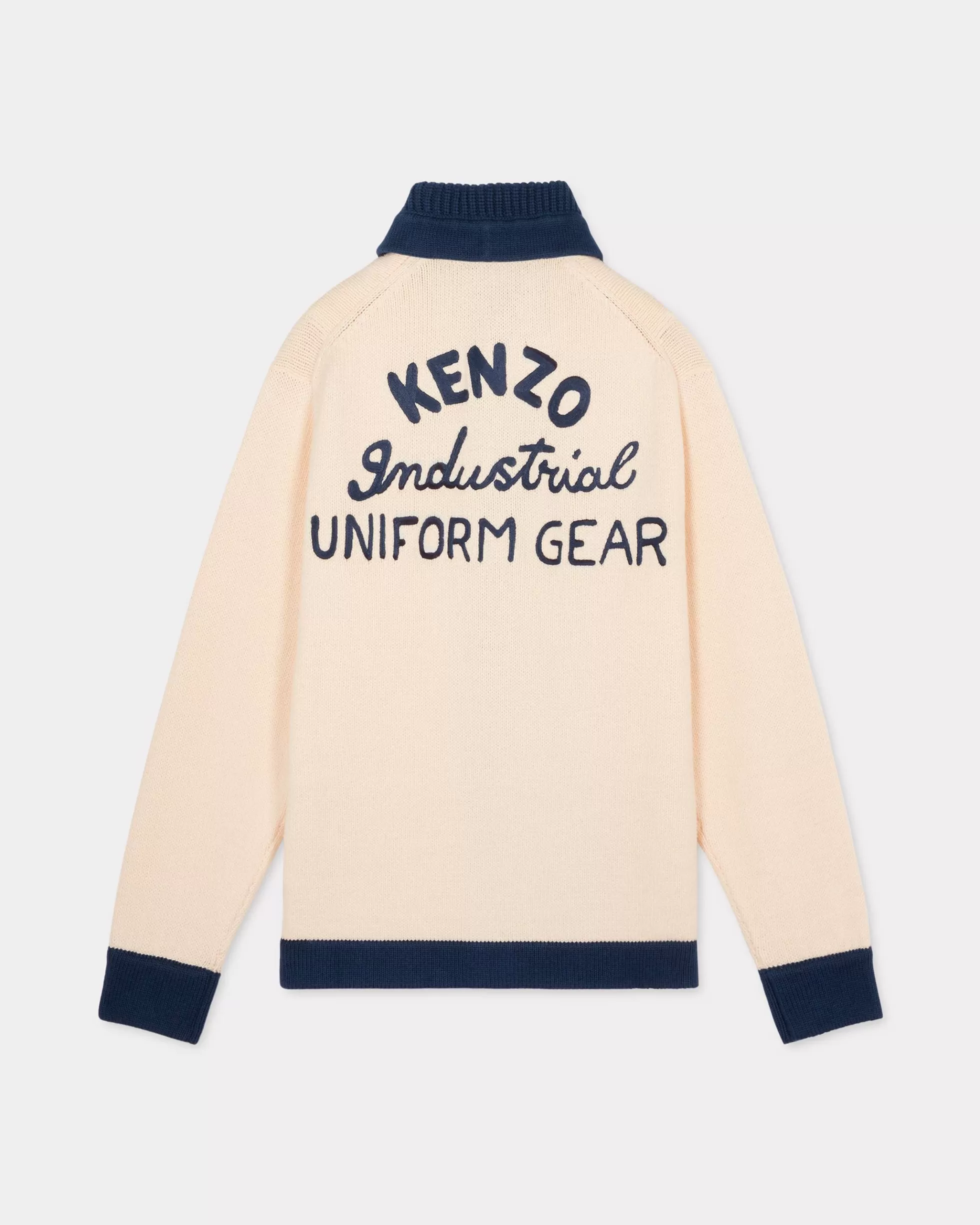 Pullover | Neue>KENZO Strickjacke „ Drawn Varsity“ Off White