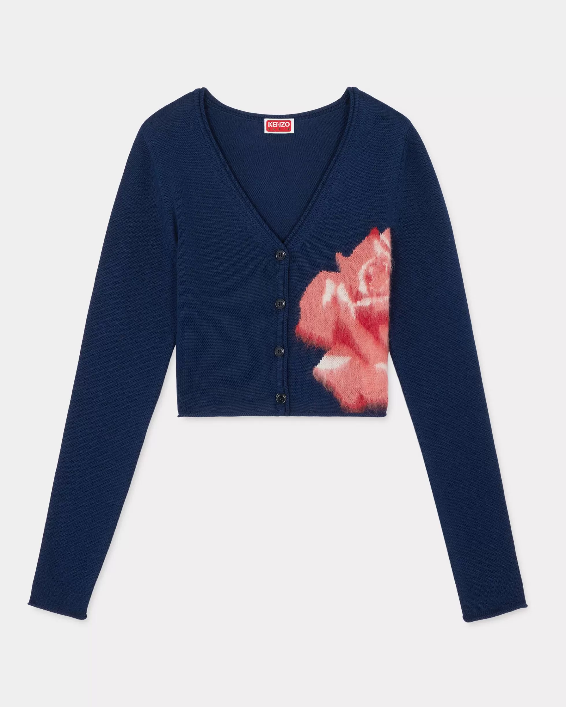 Pullover>KENZO Strickjacke „ Rose” Midnight Blue