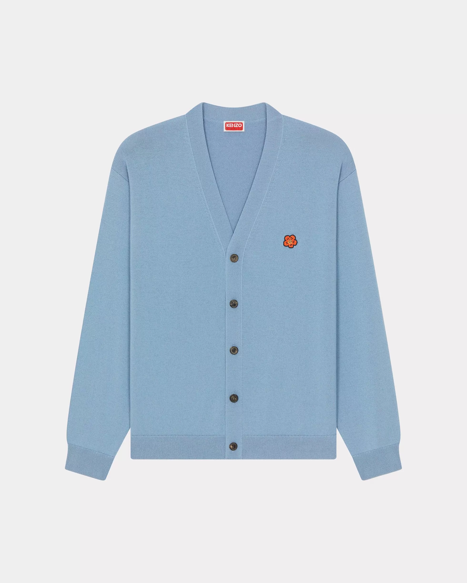 Pullover | Boke Flower>KENZO Strickjacke mit „BOKE FLOWER Crest“-Stickerei Blue