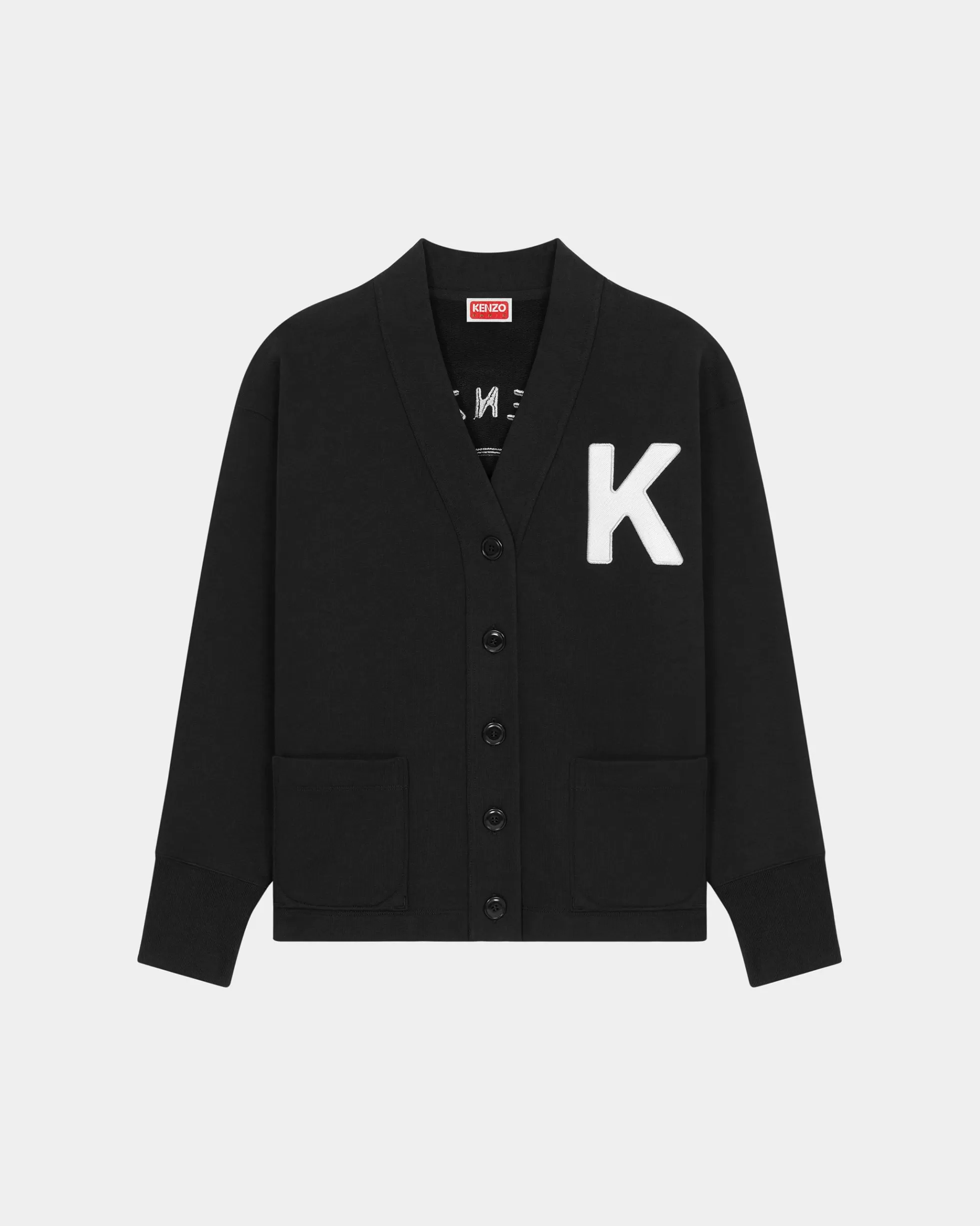 Sweatshirts und Hoodies>KENZO Strickjacke mit „“-Stickerei Black