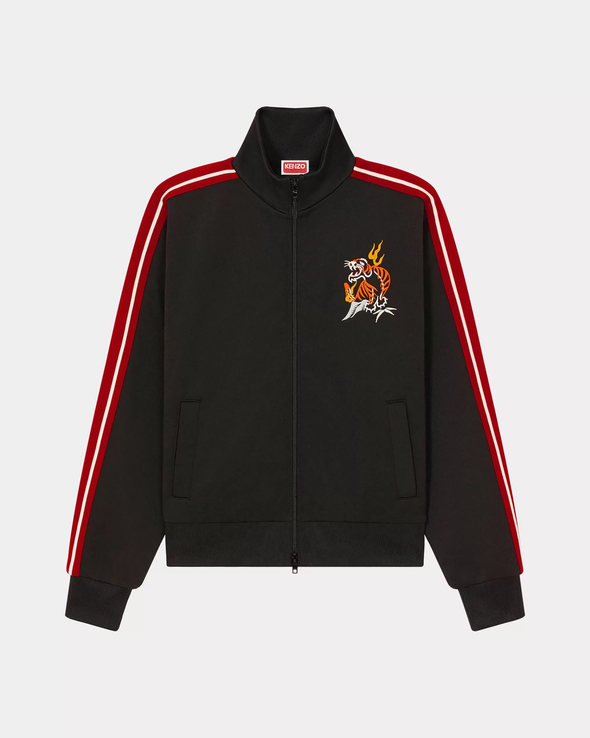 Sweatshirts und Hoodies>KENZO Sweatjacke mit „Year of the Dragon“-Stickerei Black