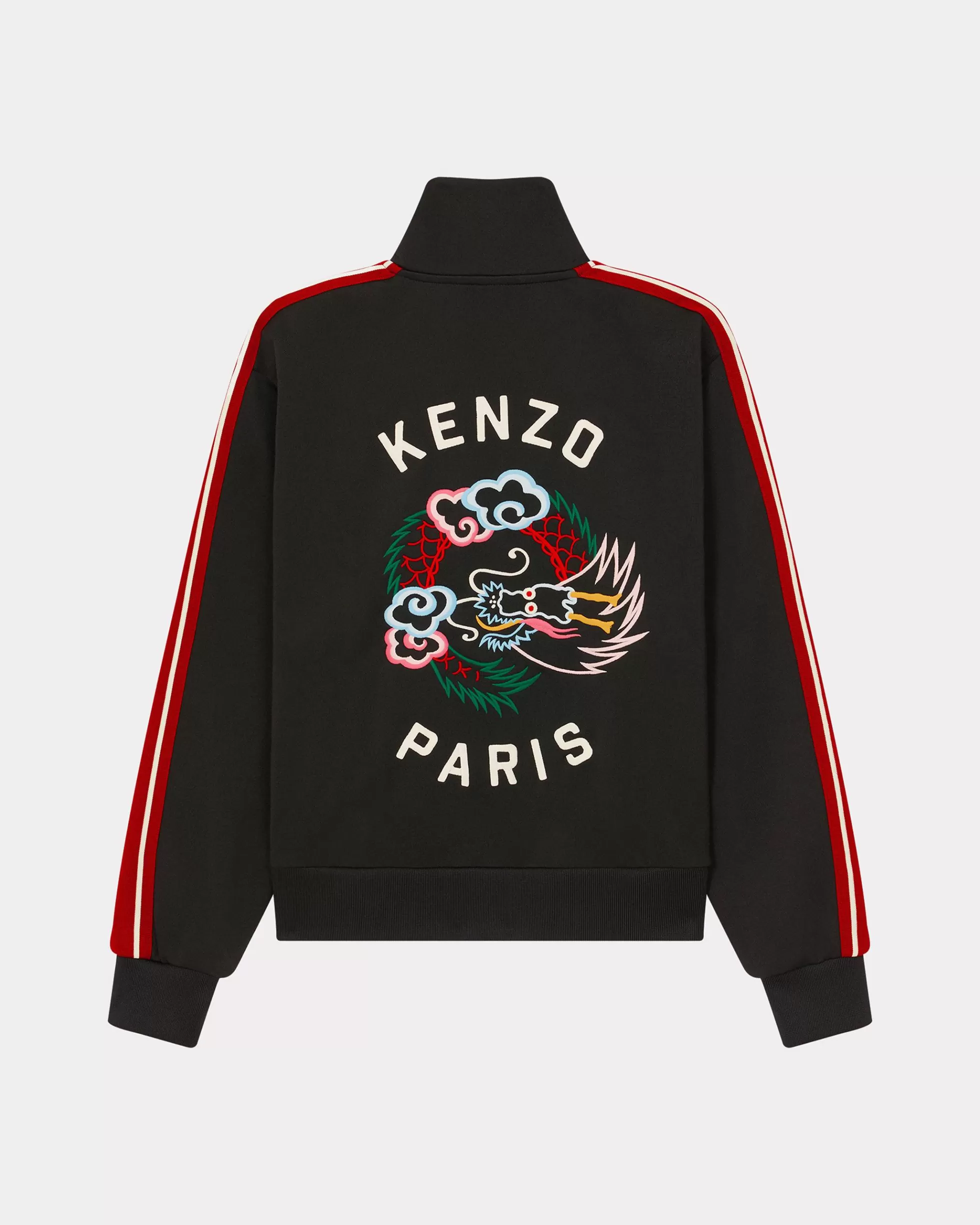 Sweatshirts und Hoodies>KENZO Sweatjacke mit „Year of the Dragon“-Stickerei Black