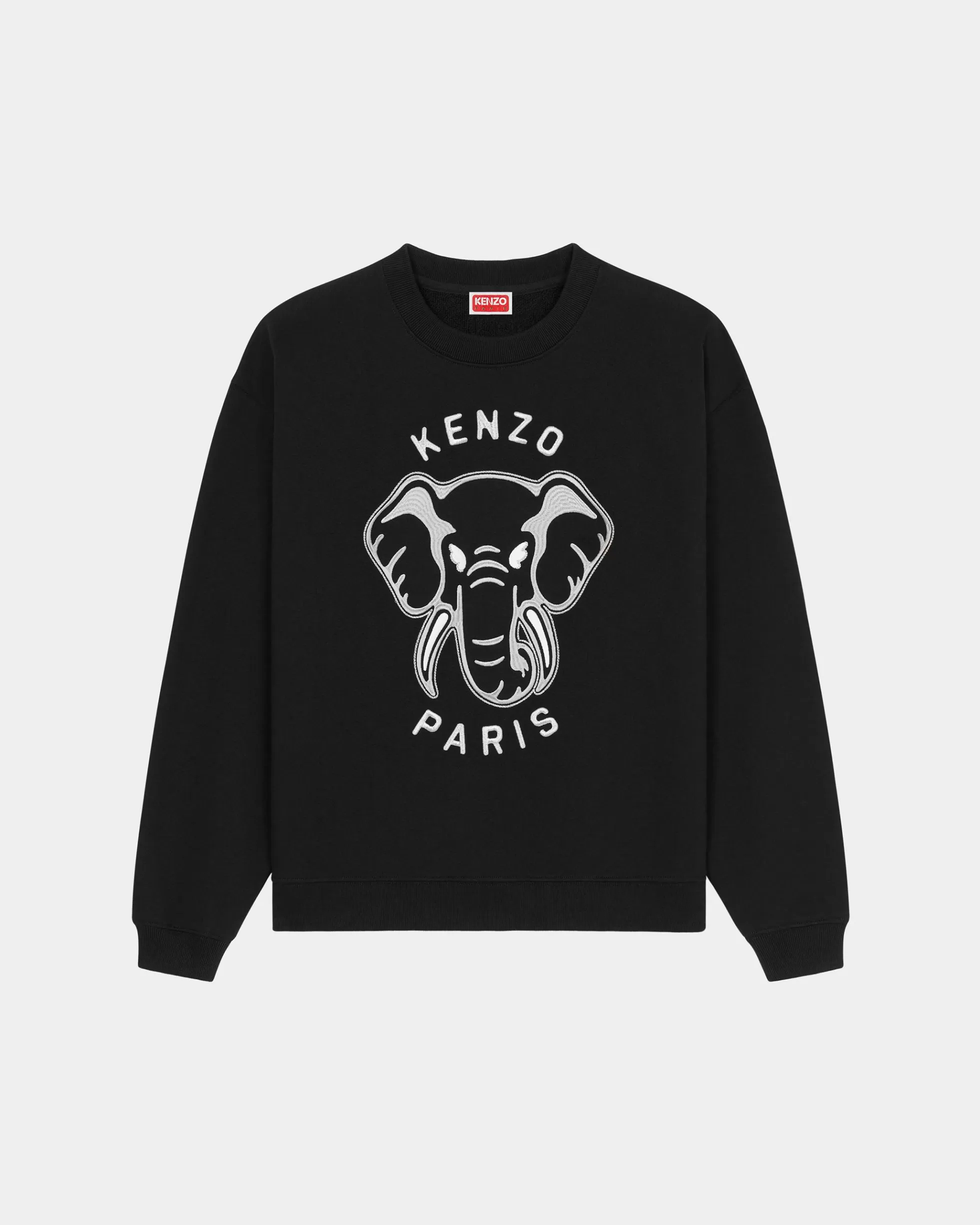 Sweatshirts und Hoodies>KENZO Sweatshirt mit „KEN ZO“-Stickerei Black